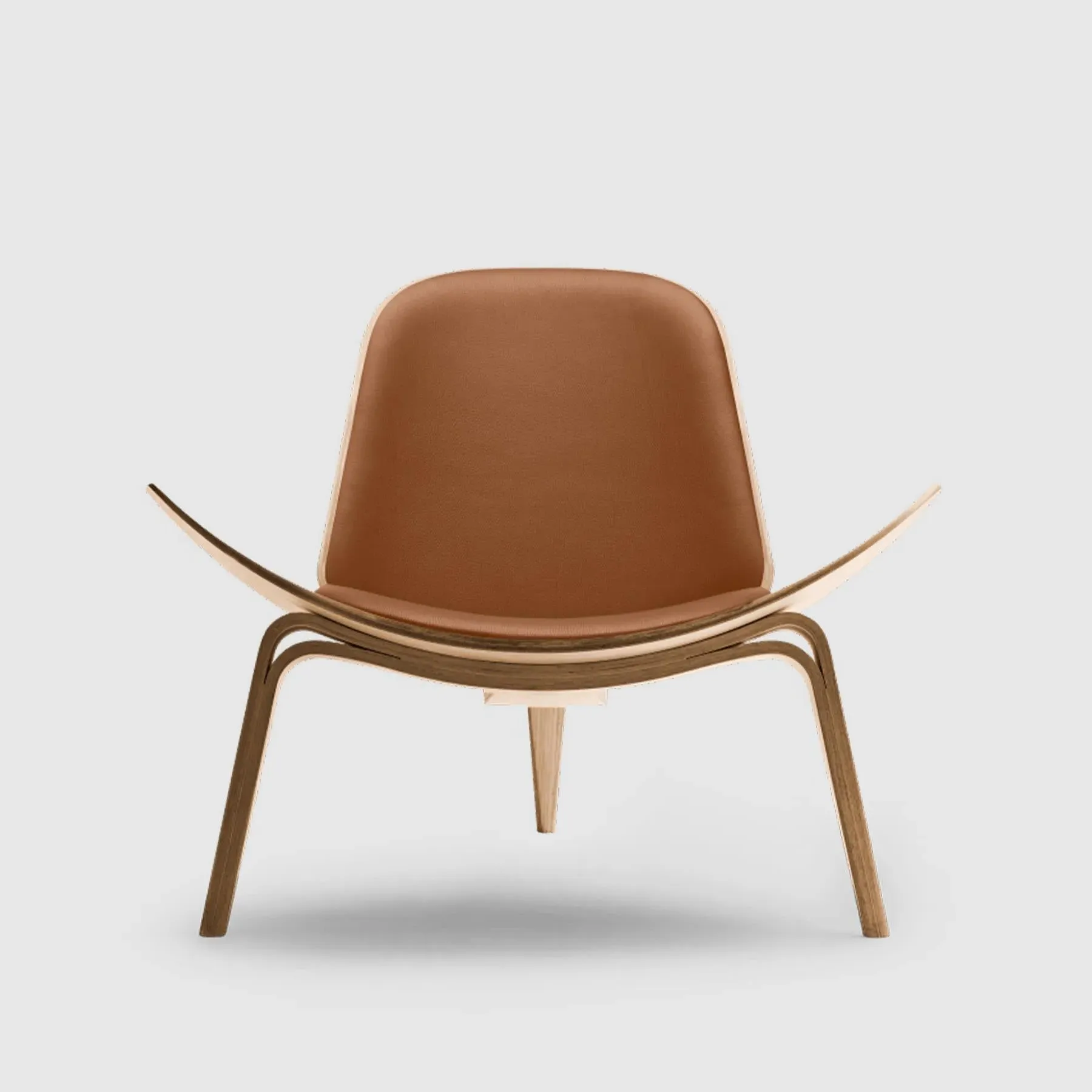 Shell Chair with Arched Legs - Oak, Veneer