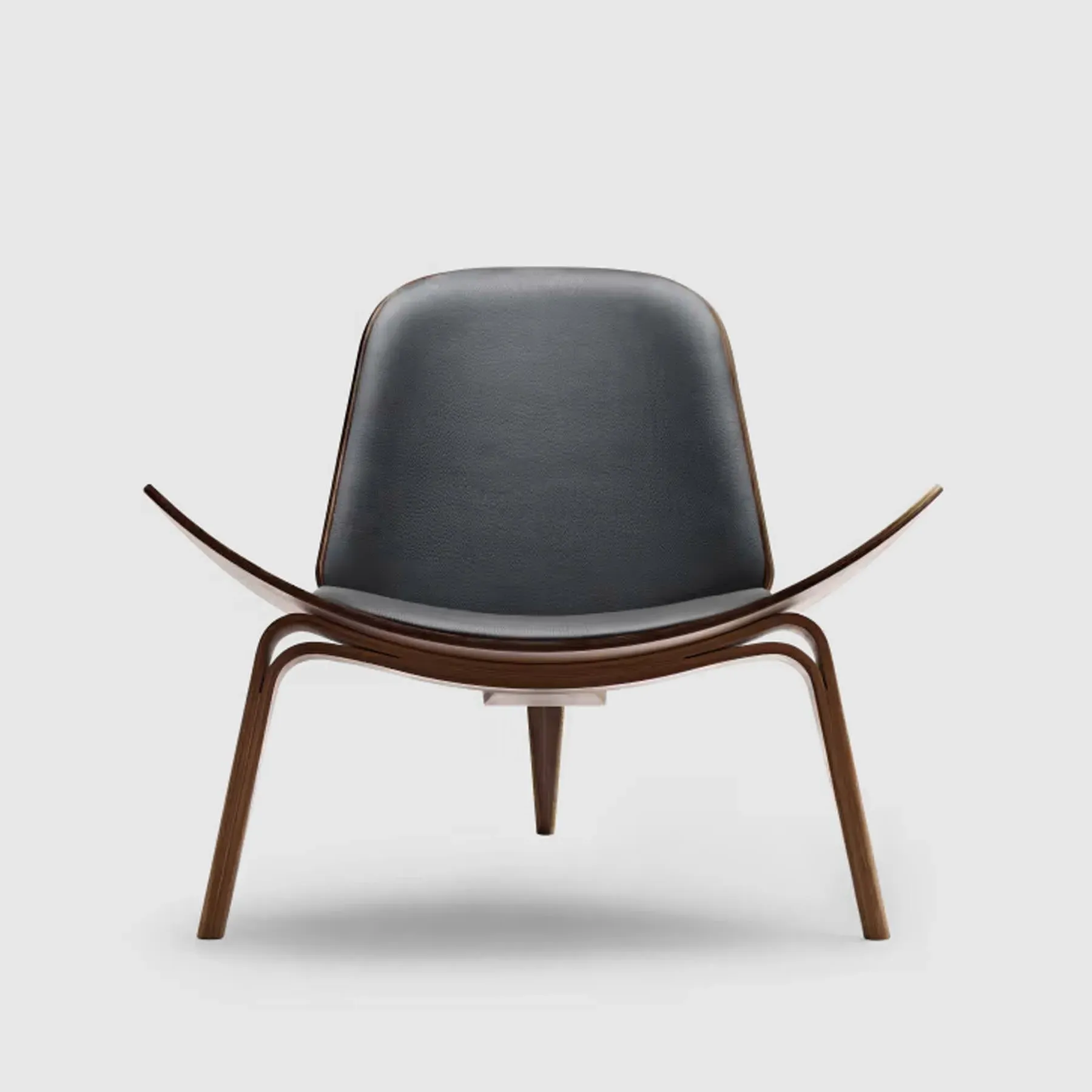 Shell Chair with Arched Legs - Walnut, Veneer