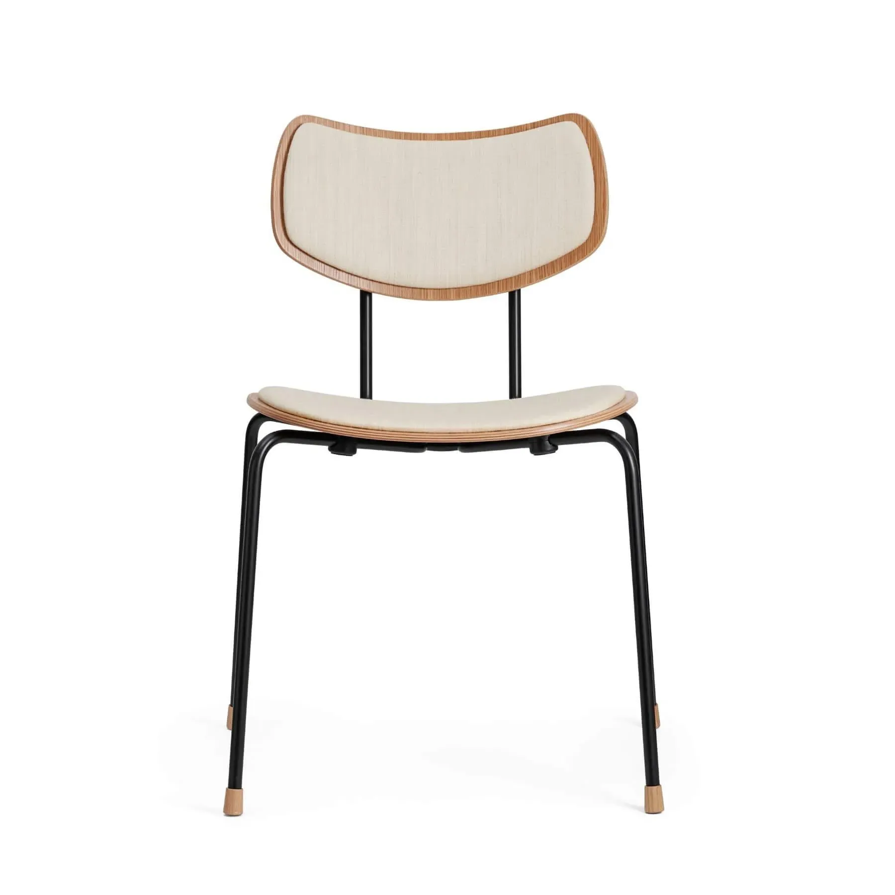 Stackable Dining Chair with Upholstery - Black