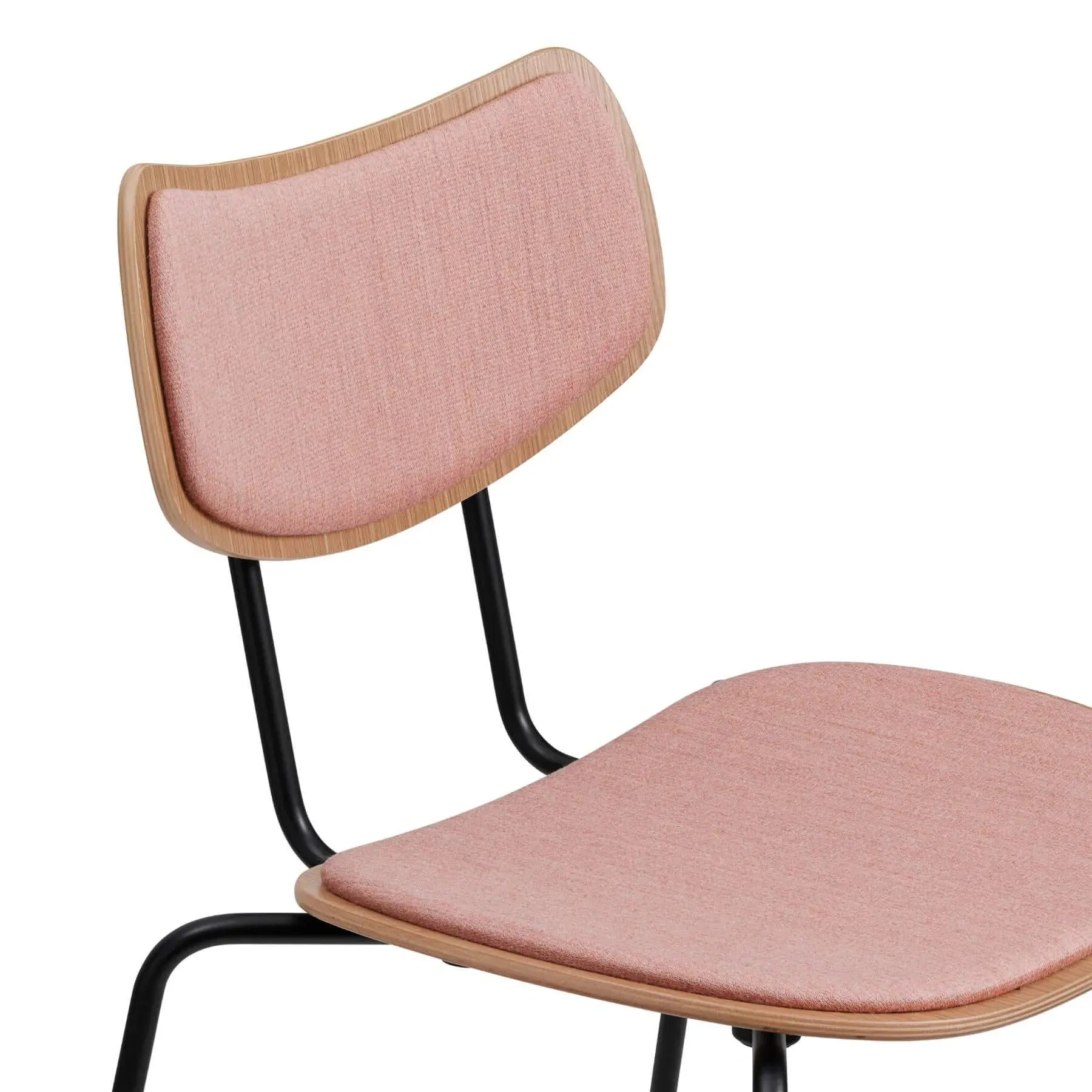 Stackable Dining Chair with Upholstery - Black