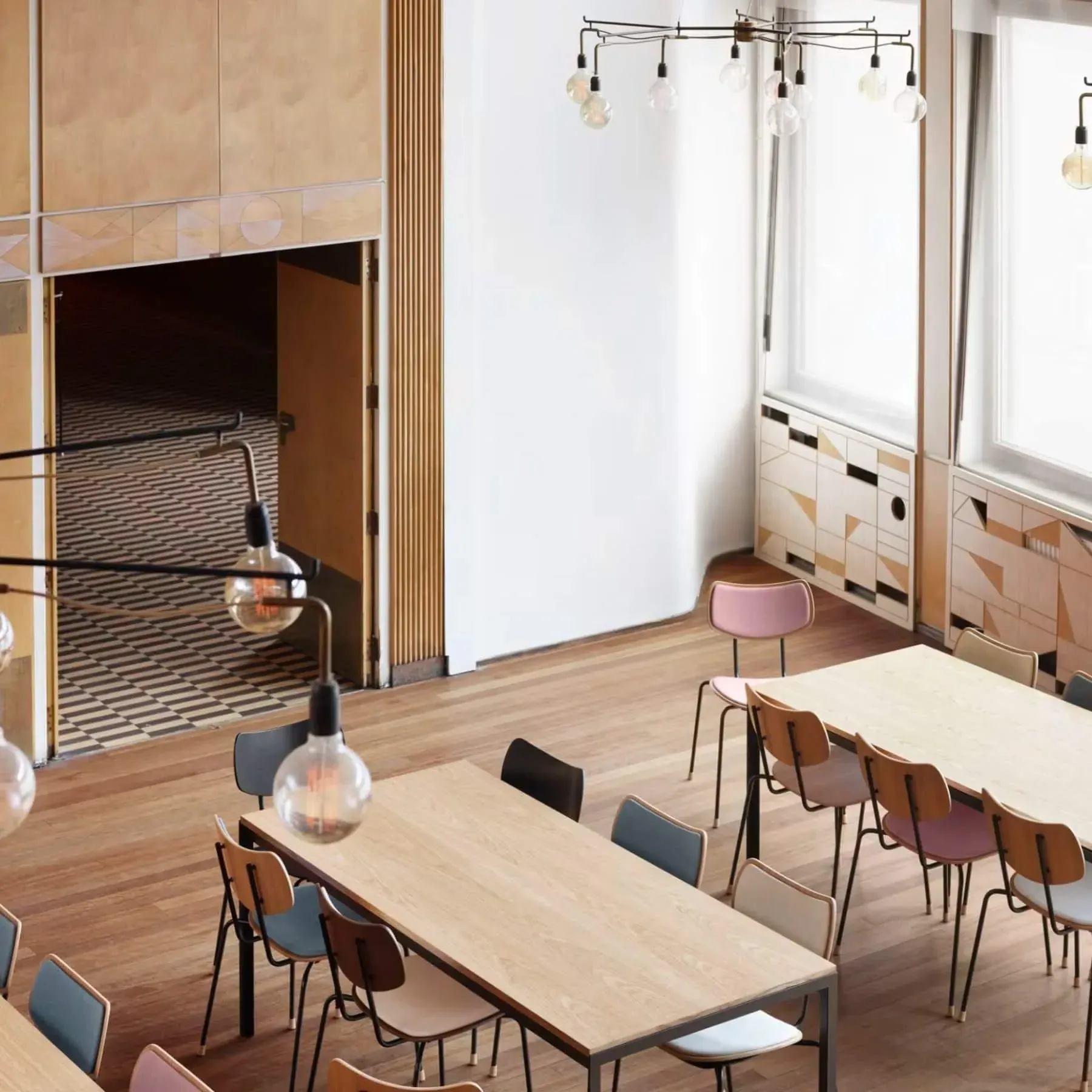 Stackable Dining Chair with Upholstery - Black