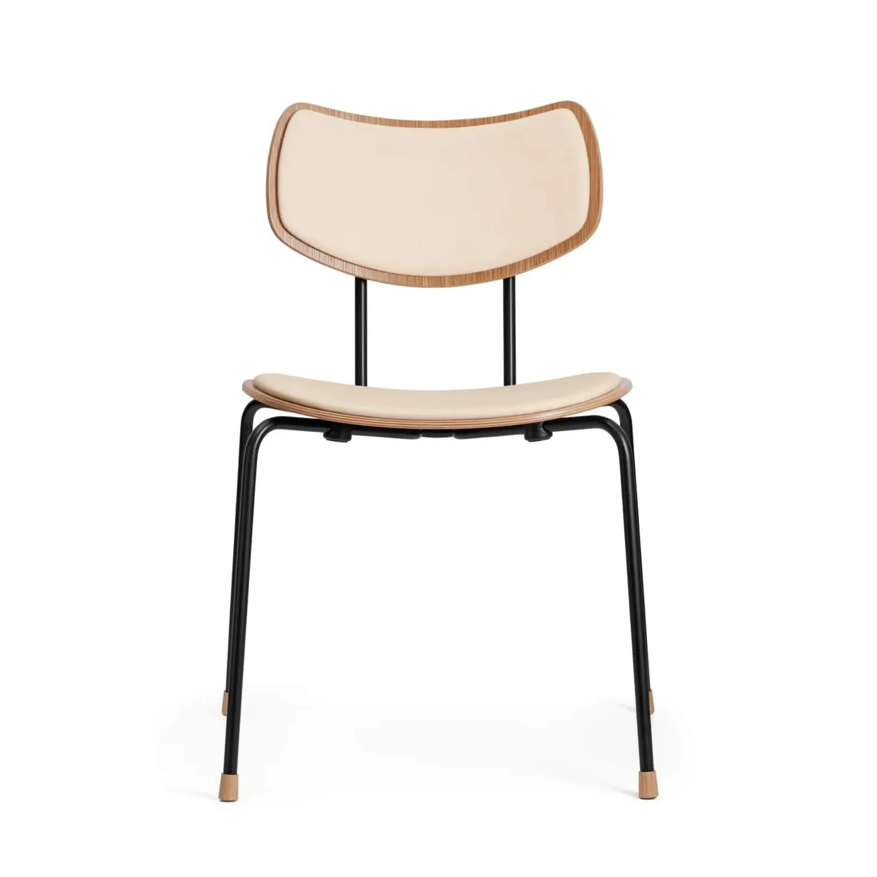 Stackable Dining Chair with Upholstery - Black