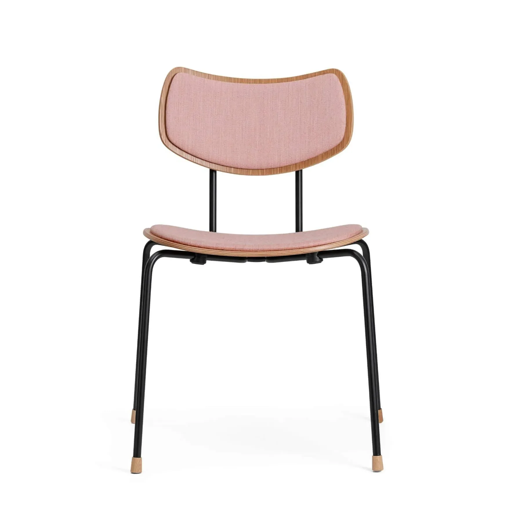 Stackable Dining Chair with Upholstery - Black