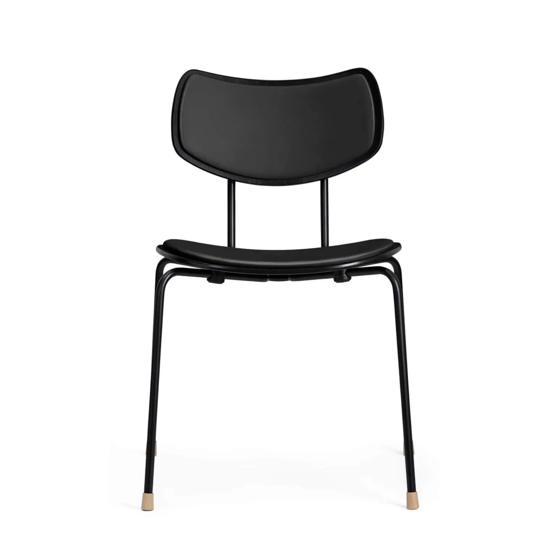 Stackable Dining Chair with Upholstery - Black