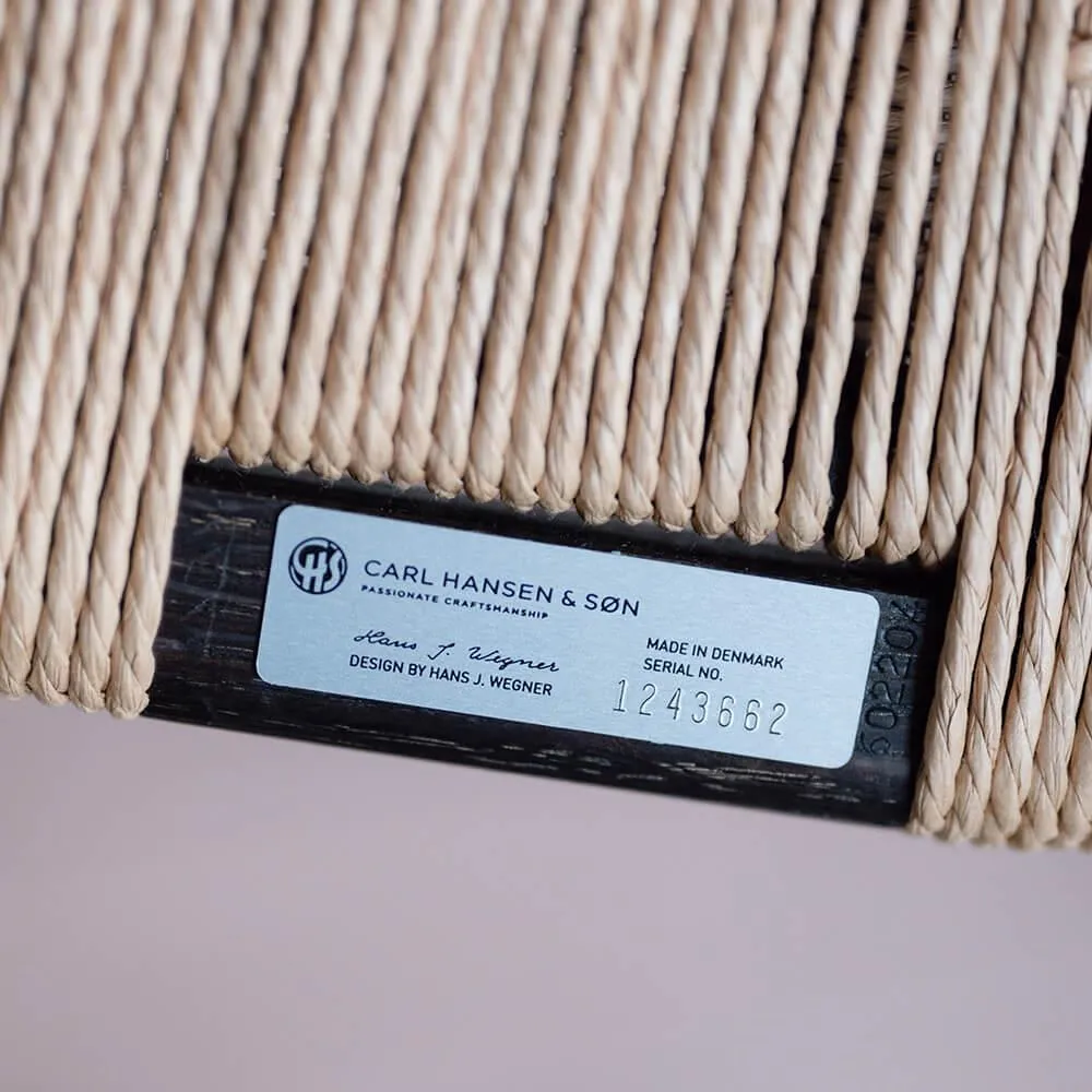 Wishbone Chair - Ebony Oak, Paper Cord