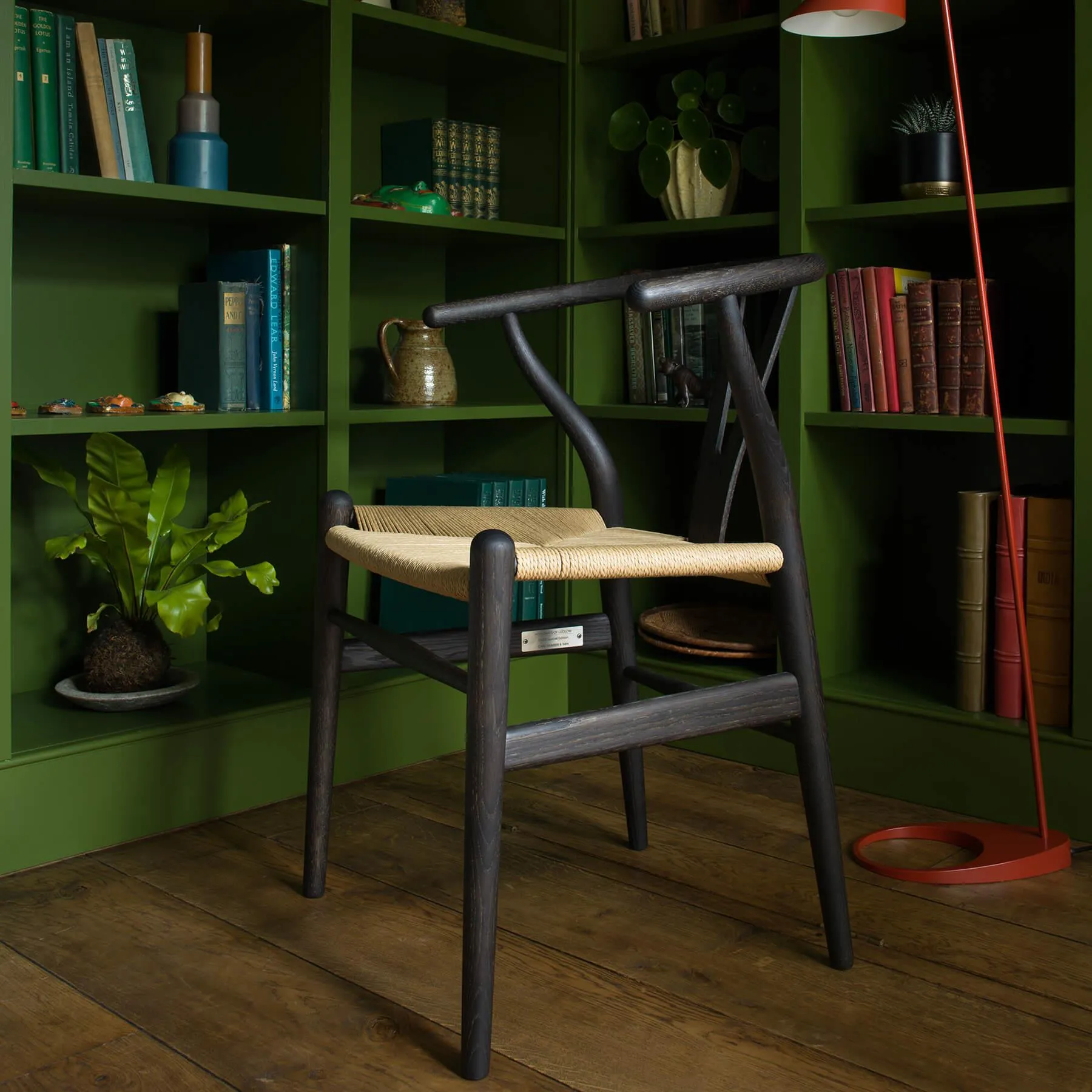 Wishbone Chair - Ebony Oak, Paper Cord