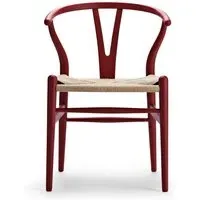 Wishbone Dining Chair - Red, Wood