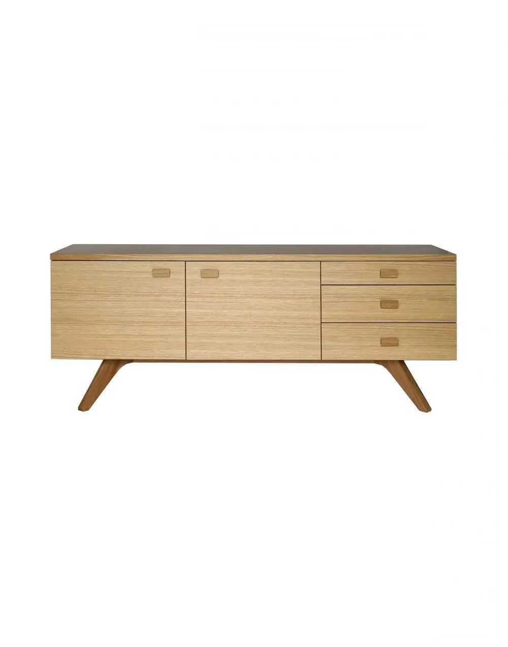 Cross Sideboard with Storage - Oak, Veneer