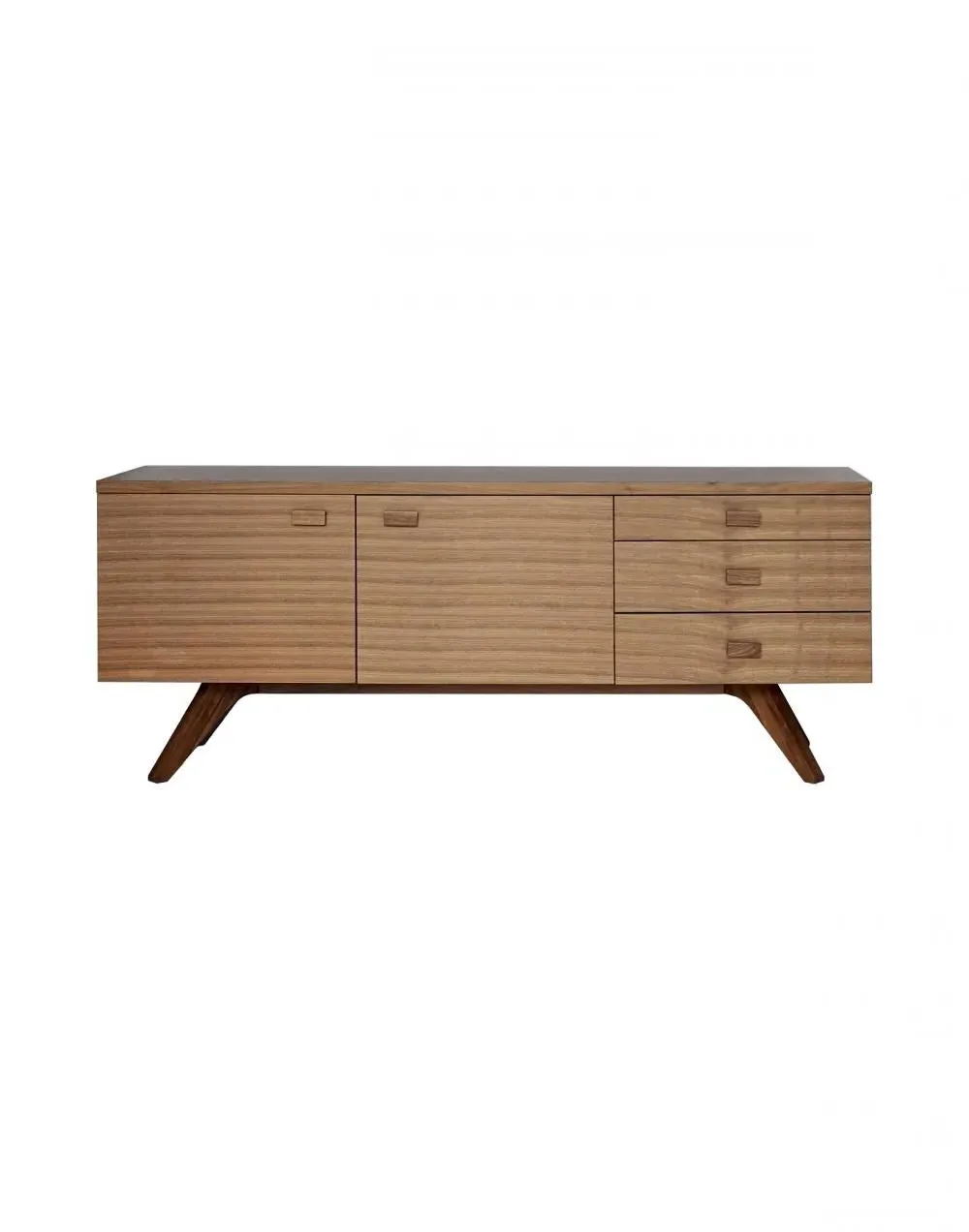 Cross Sideboard with Storage - Walnut, Veneer