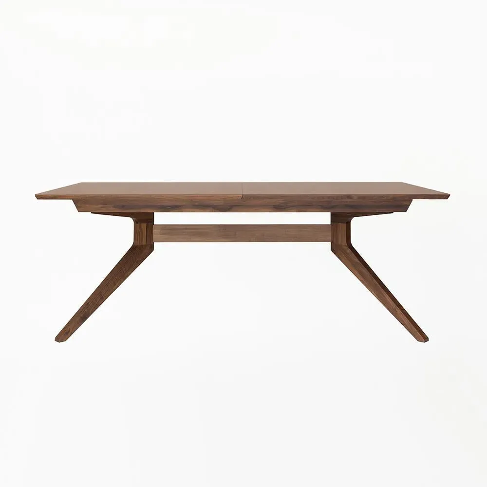 Extended Dining Table with Leaves - Black, Wood