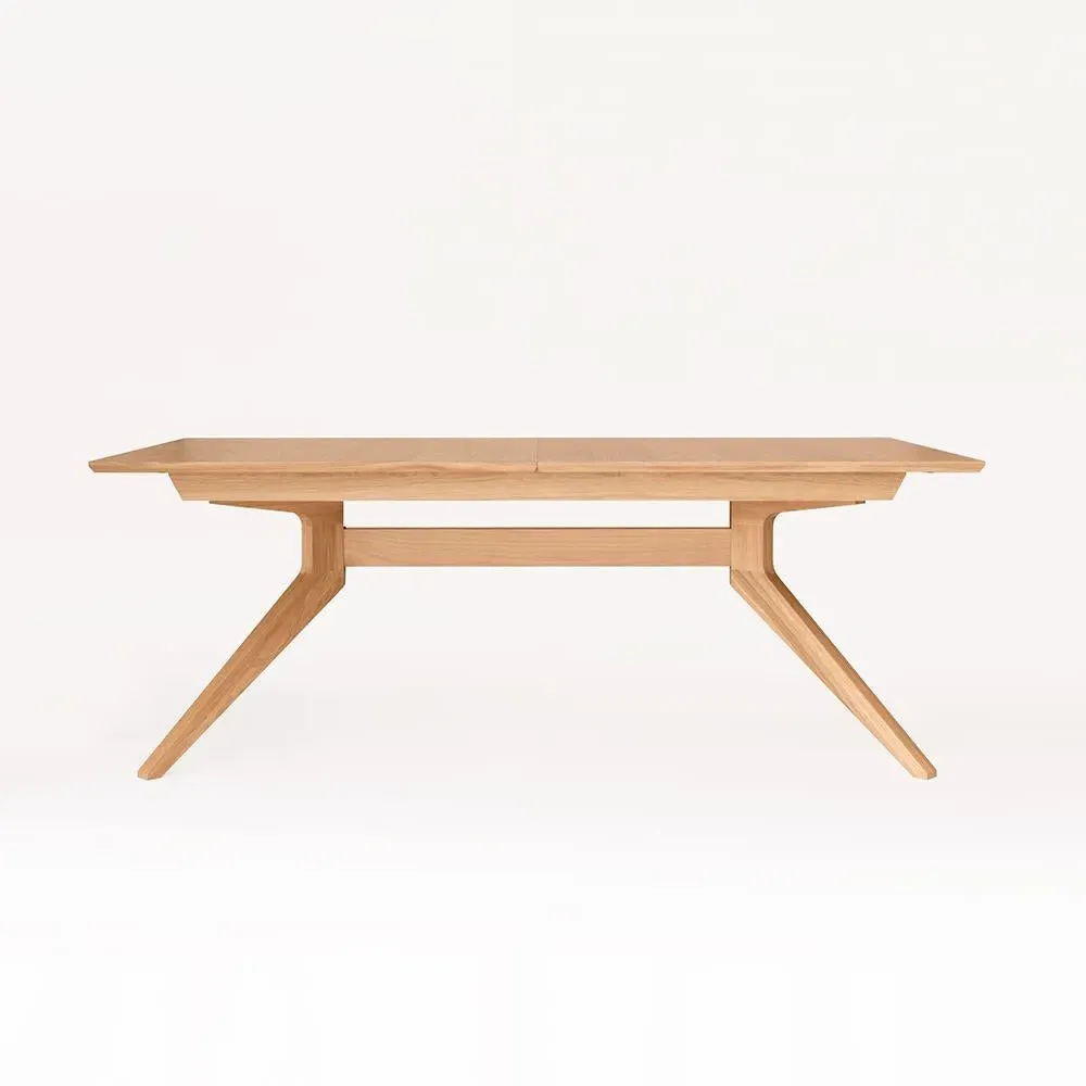 Extended Dining Table with Leaves - Oak, Wood