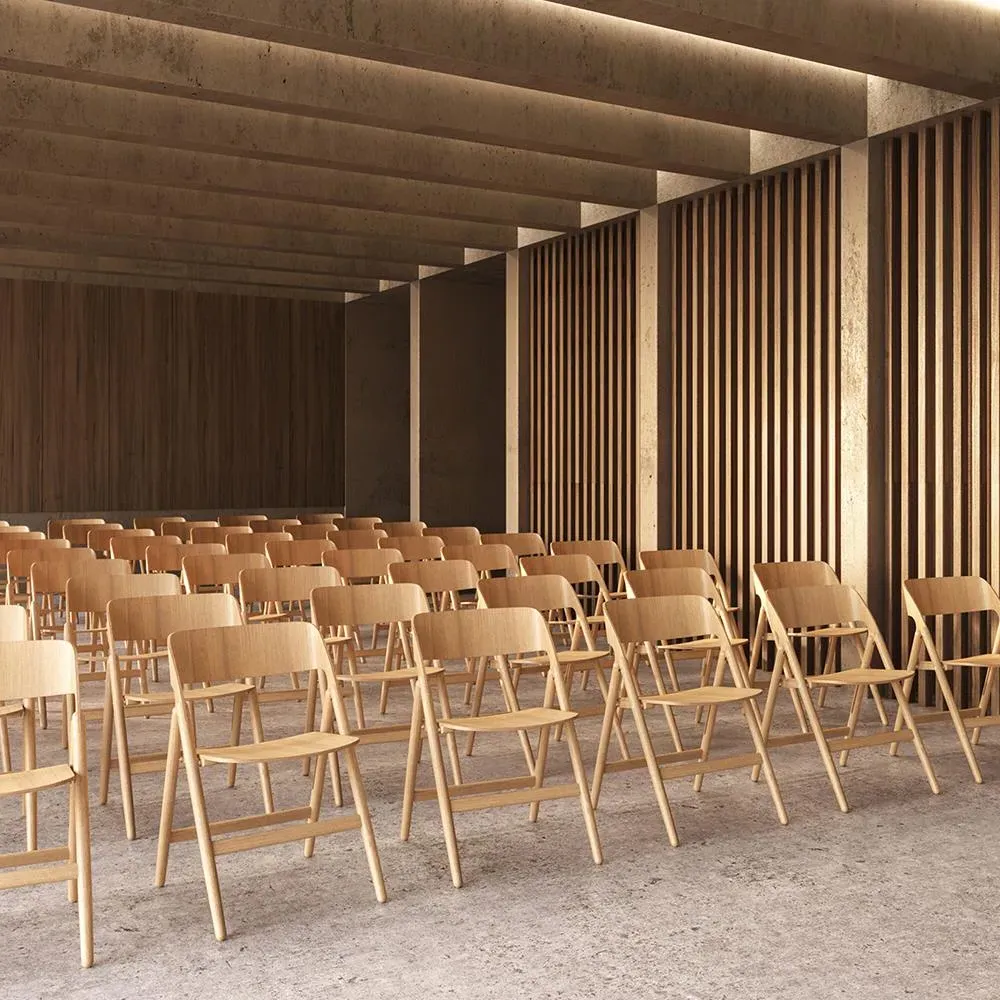 Folding Dining Chair - Walnut, Wood