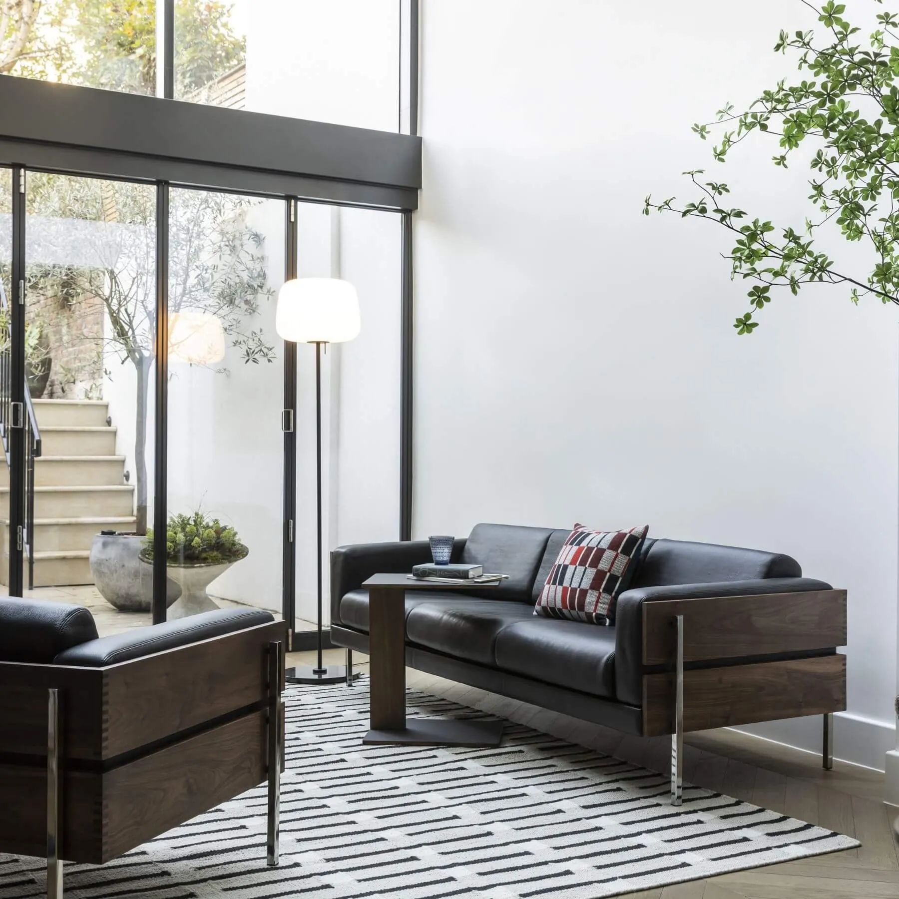 Forum 3-Seater Sofa - Black, Leather