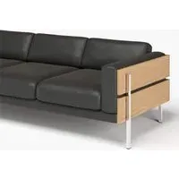 Forum 3-Seater Sofa - Black, Leather