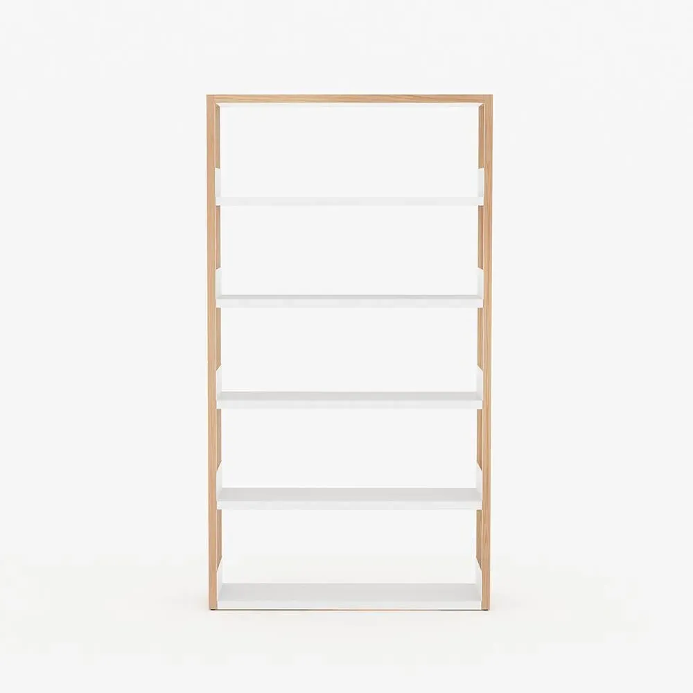 Medium Display Shelving Unit - Oak, Steel