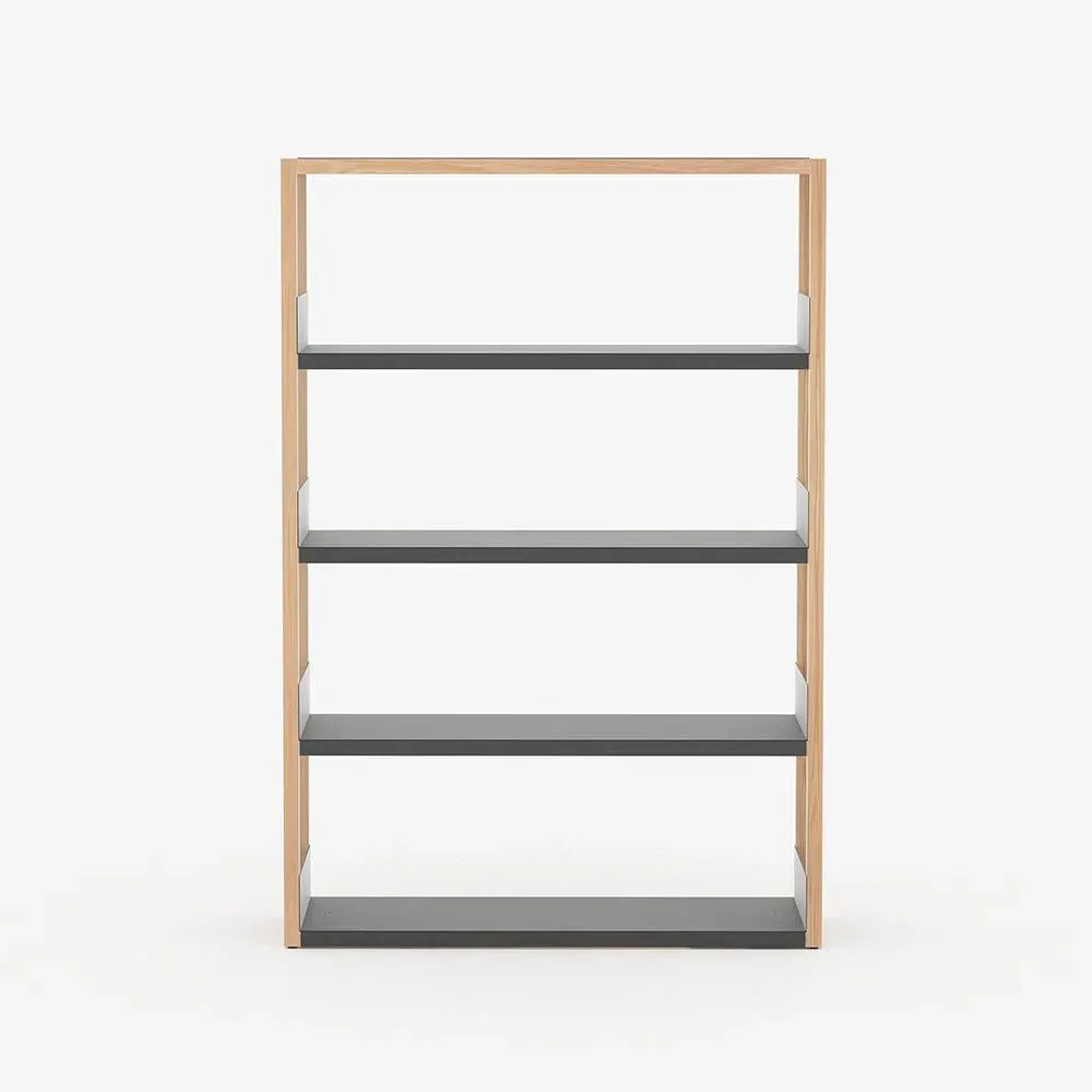 Medium Display Shelving Unit - Oak, Steel