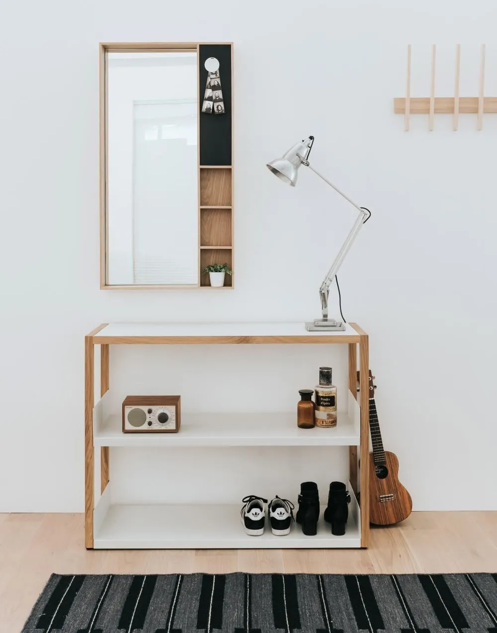 Medium Modular Shelving with Storage - Oak, Steel
