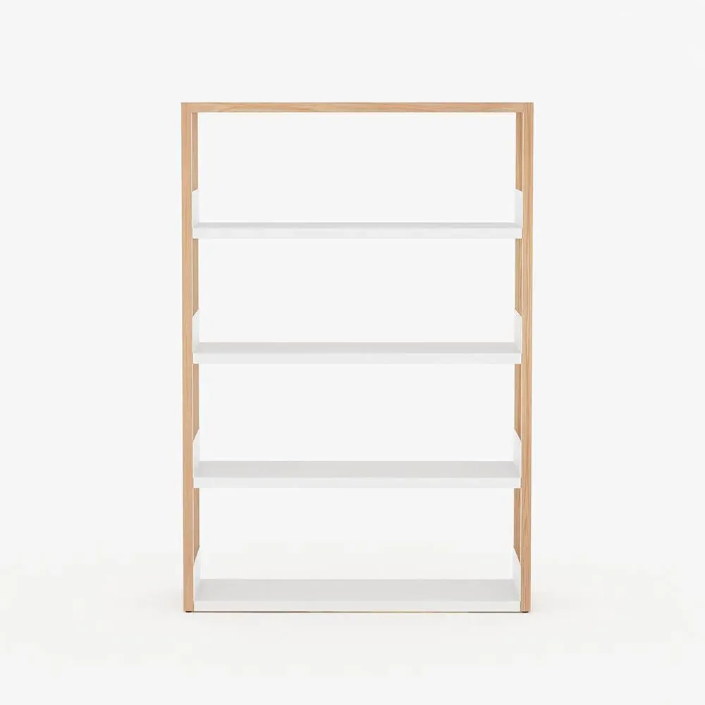 Medium Modular Shelving with Storage - Oak, Steel