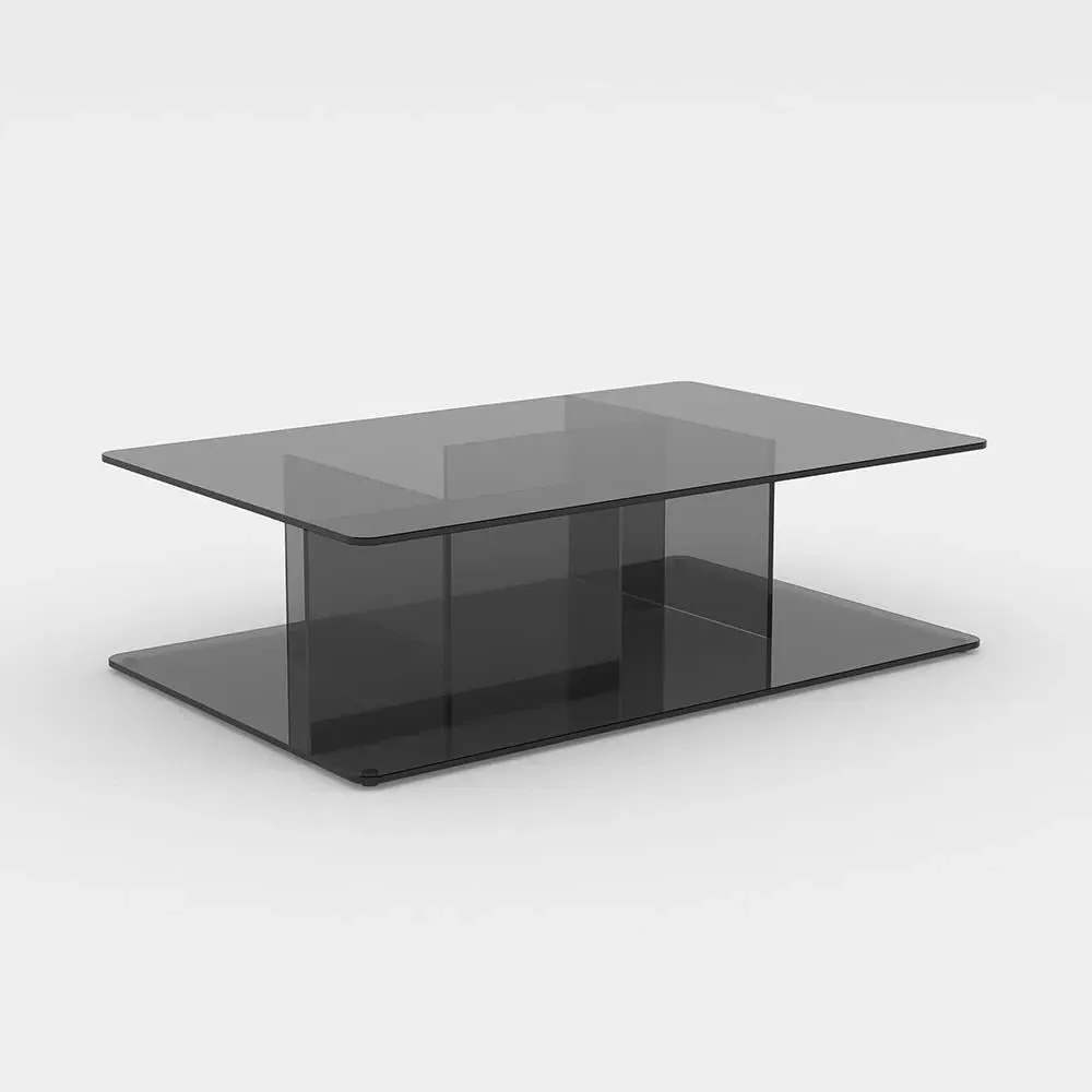 Rectangular Coffee Table - Clear, Tempered Glass