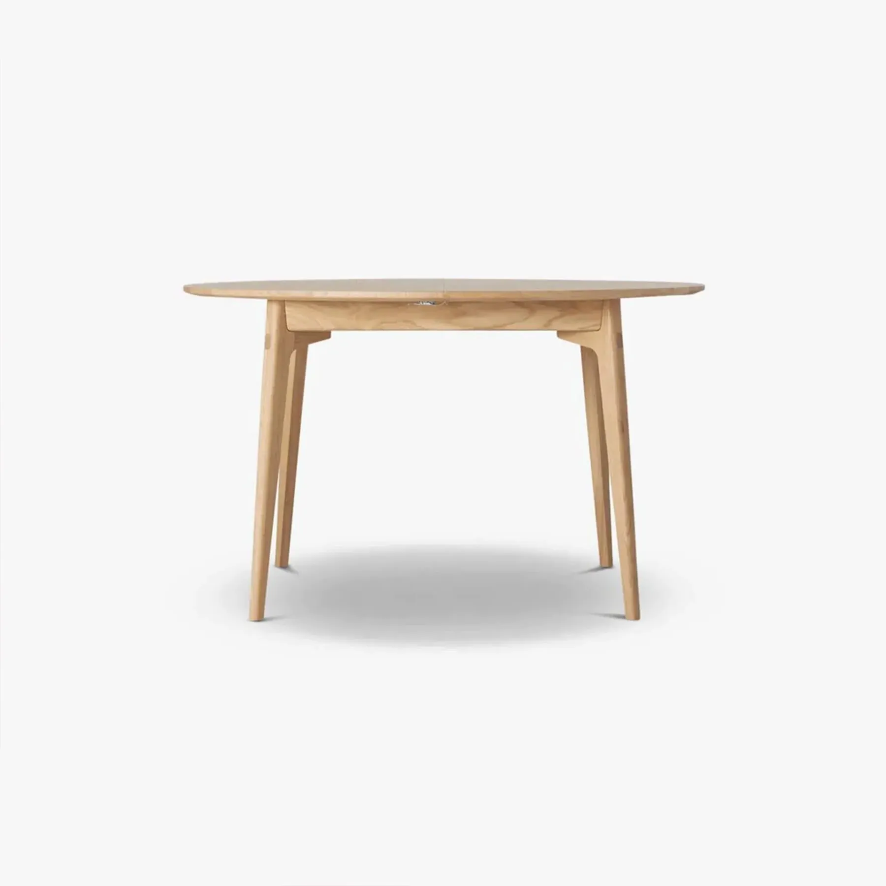 Round Extending Dining Table - Oak, Solid Wood