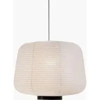 Soft Paper Lantern Large Pendant Light - Black, Rice Paper