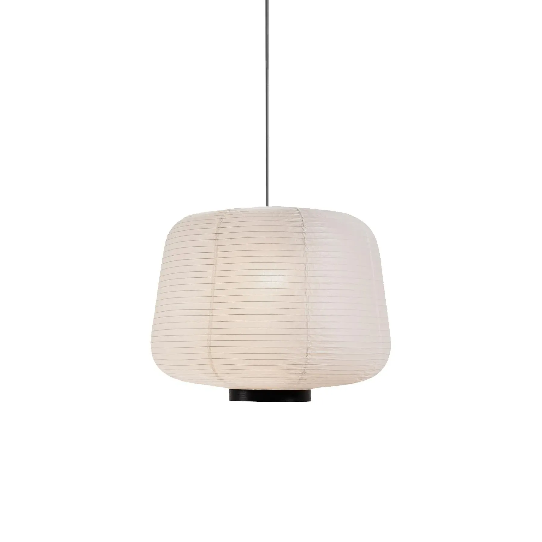Soft Paper Lantern Small Pendant Light - Black, Rice Paper
