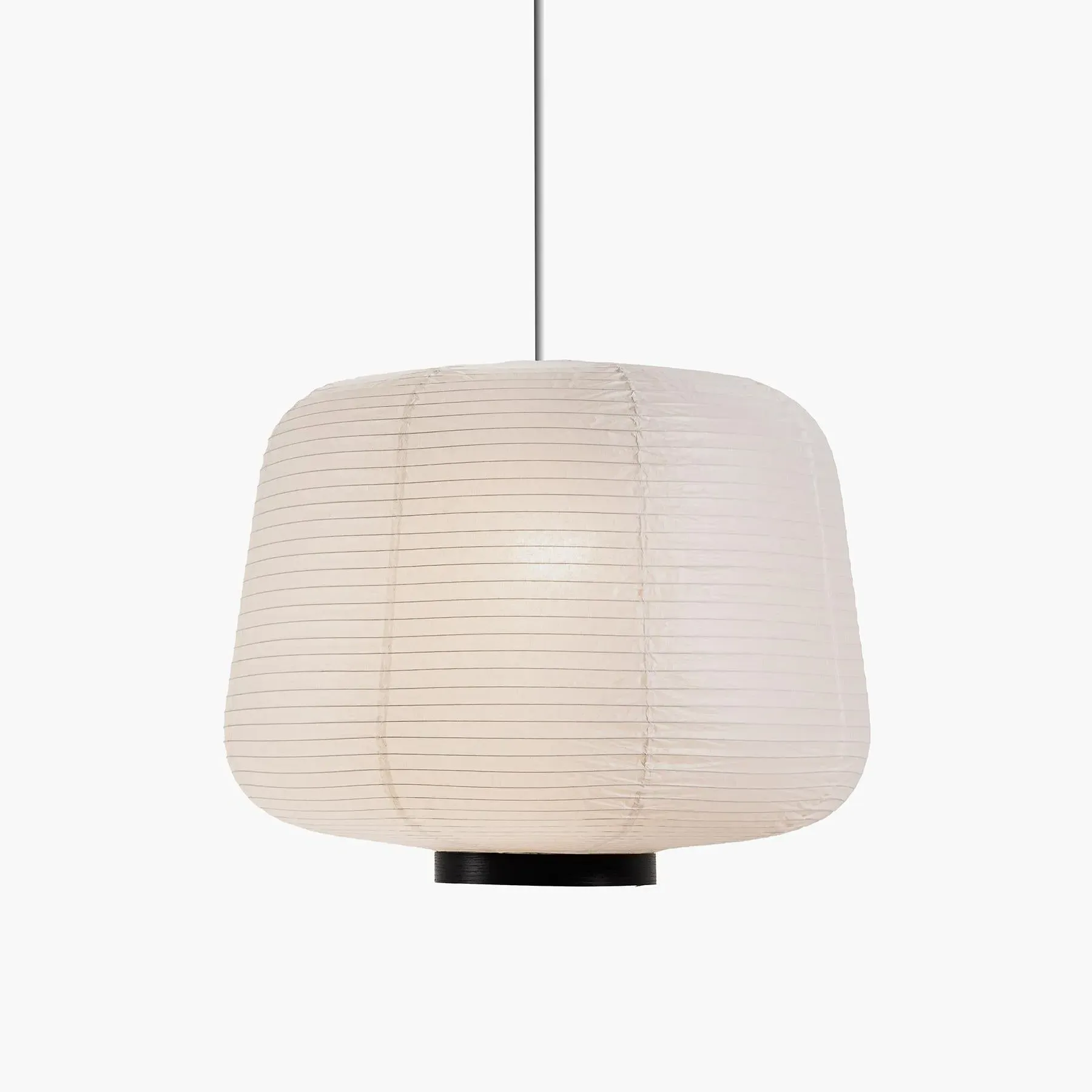 Soft Paper Lantern Small Pendant Light - Oak, Rice Paper