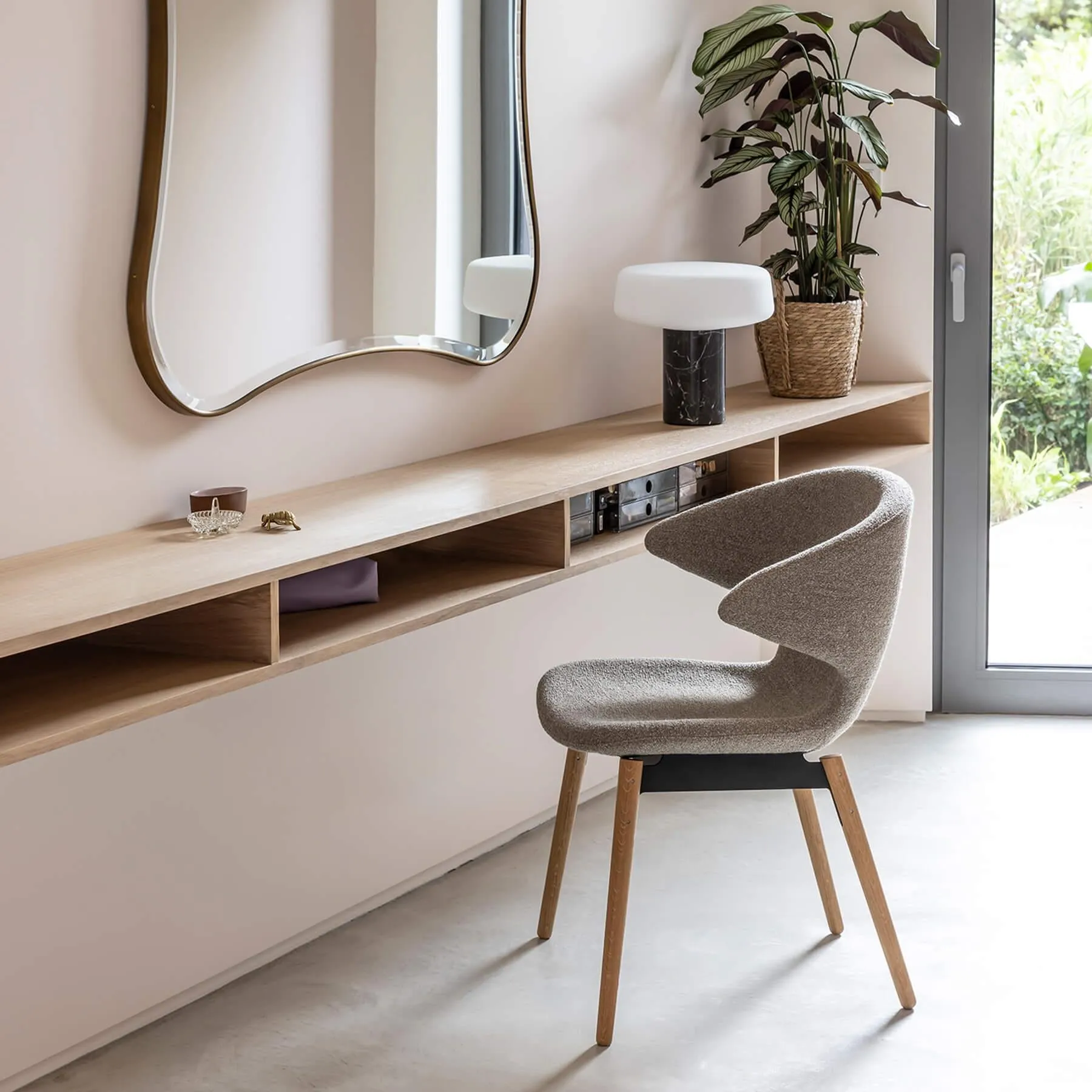 Solid Small Table Lamp - Carrara Marble