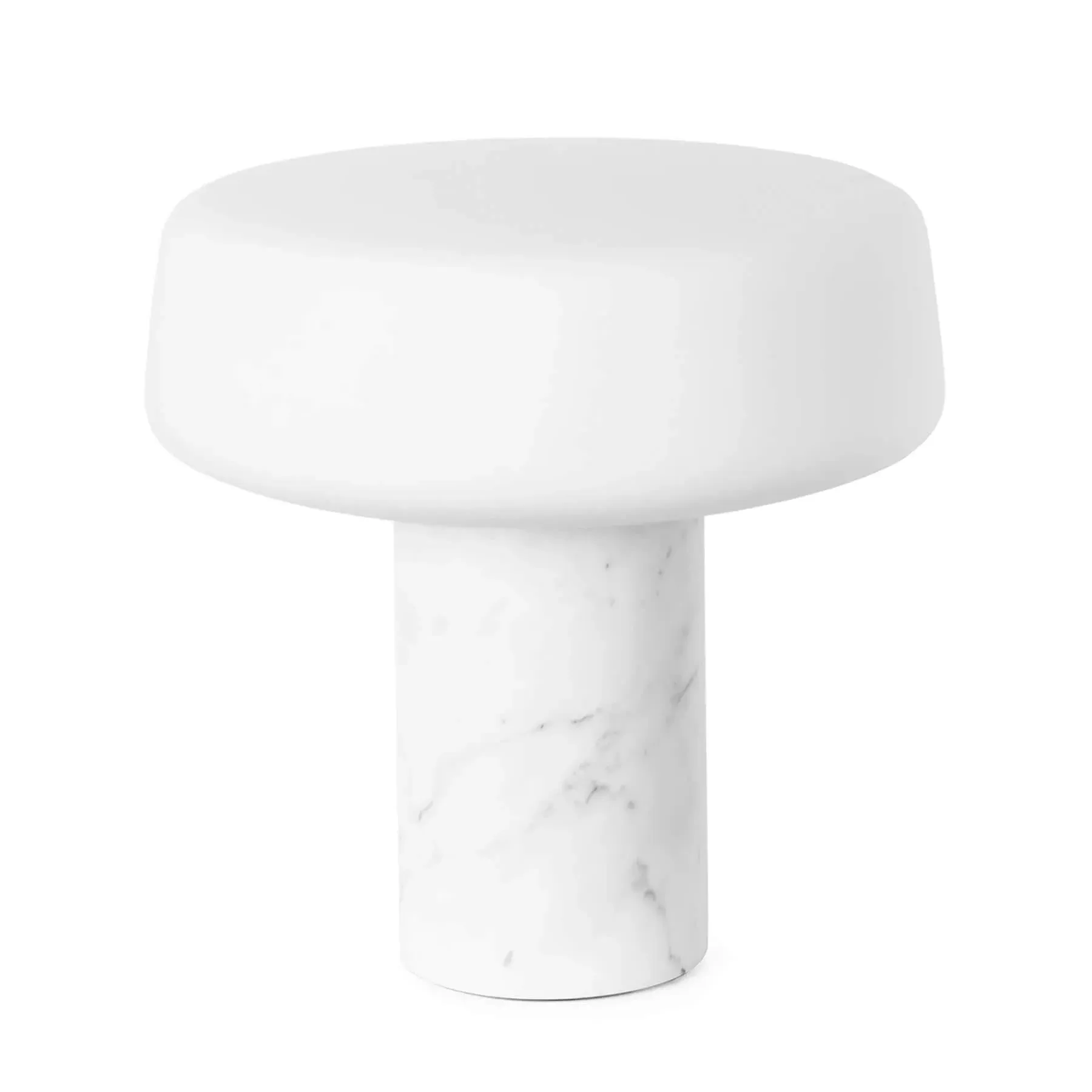 Solid Small Table Lamp - Carrara Marble