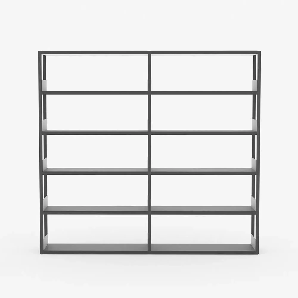 Tall Modular Shelving with Storage - Black, Steel