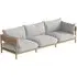 Tanso 3-Seater Sofa - Grey, Teak