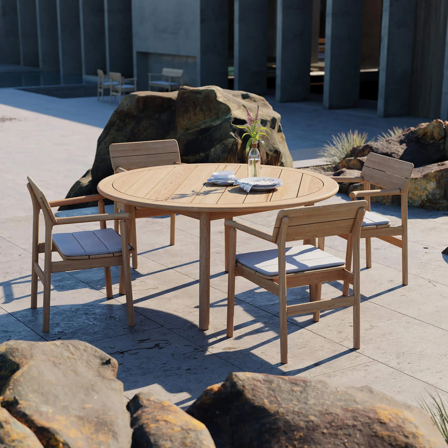 Tanso Round Dining Collection - Teak image