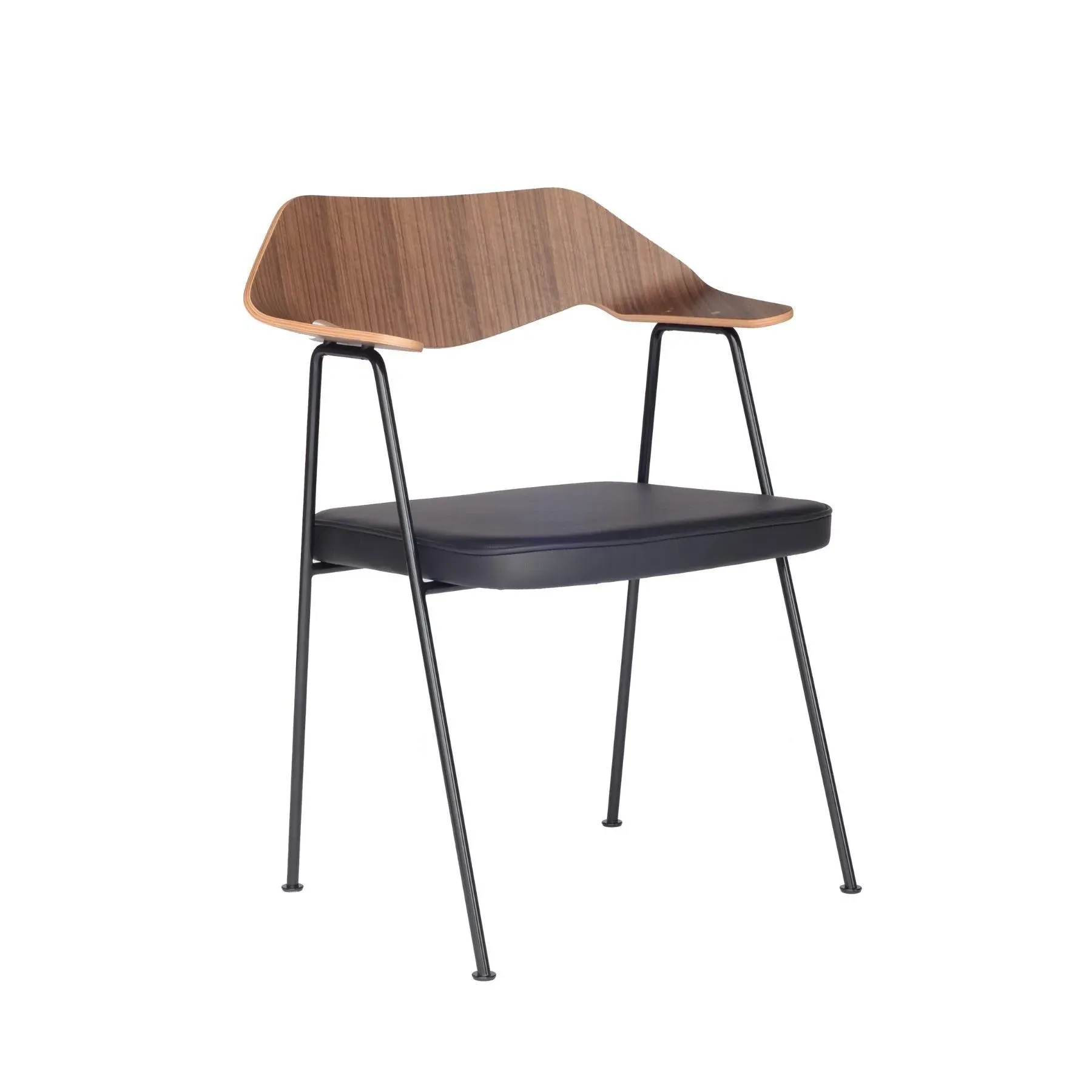 Upholstered Dining Chair - Black, Leather image