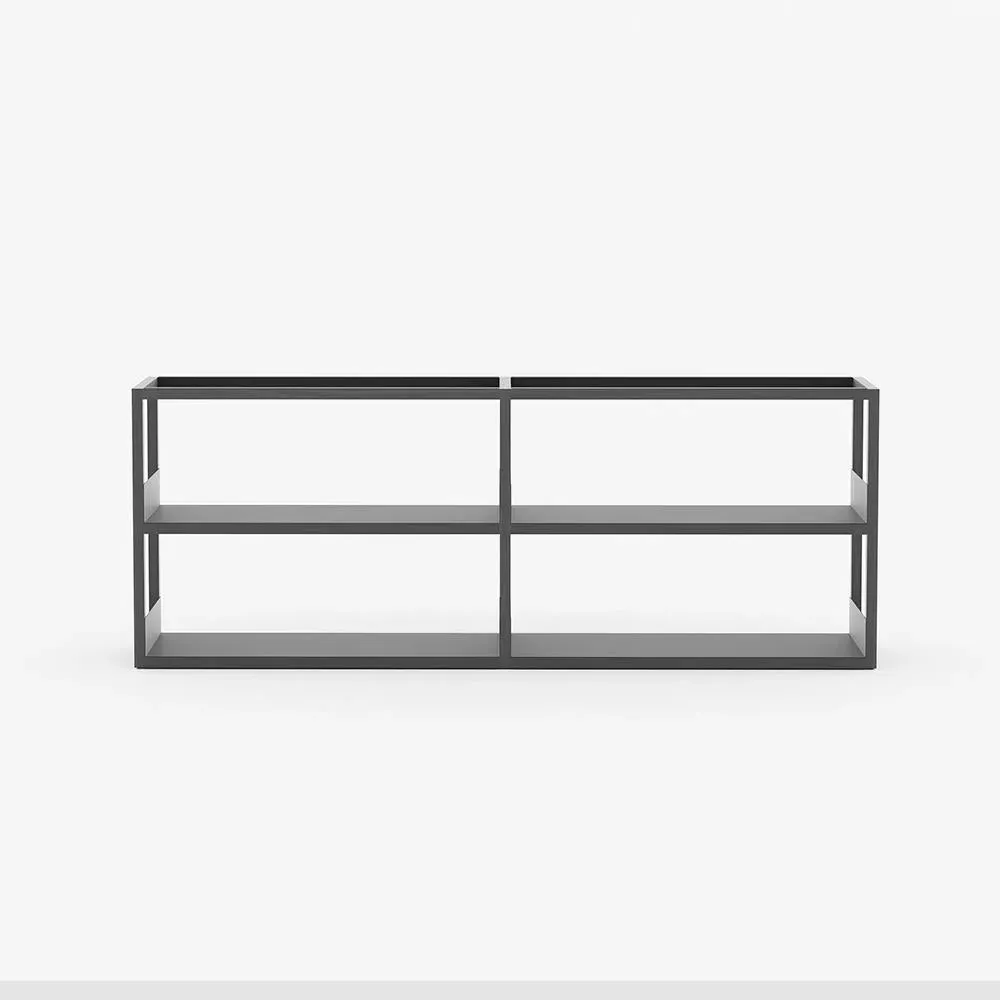 Wide Modular Shelving Unit - Black, Steel
