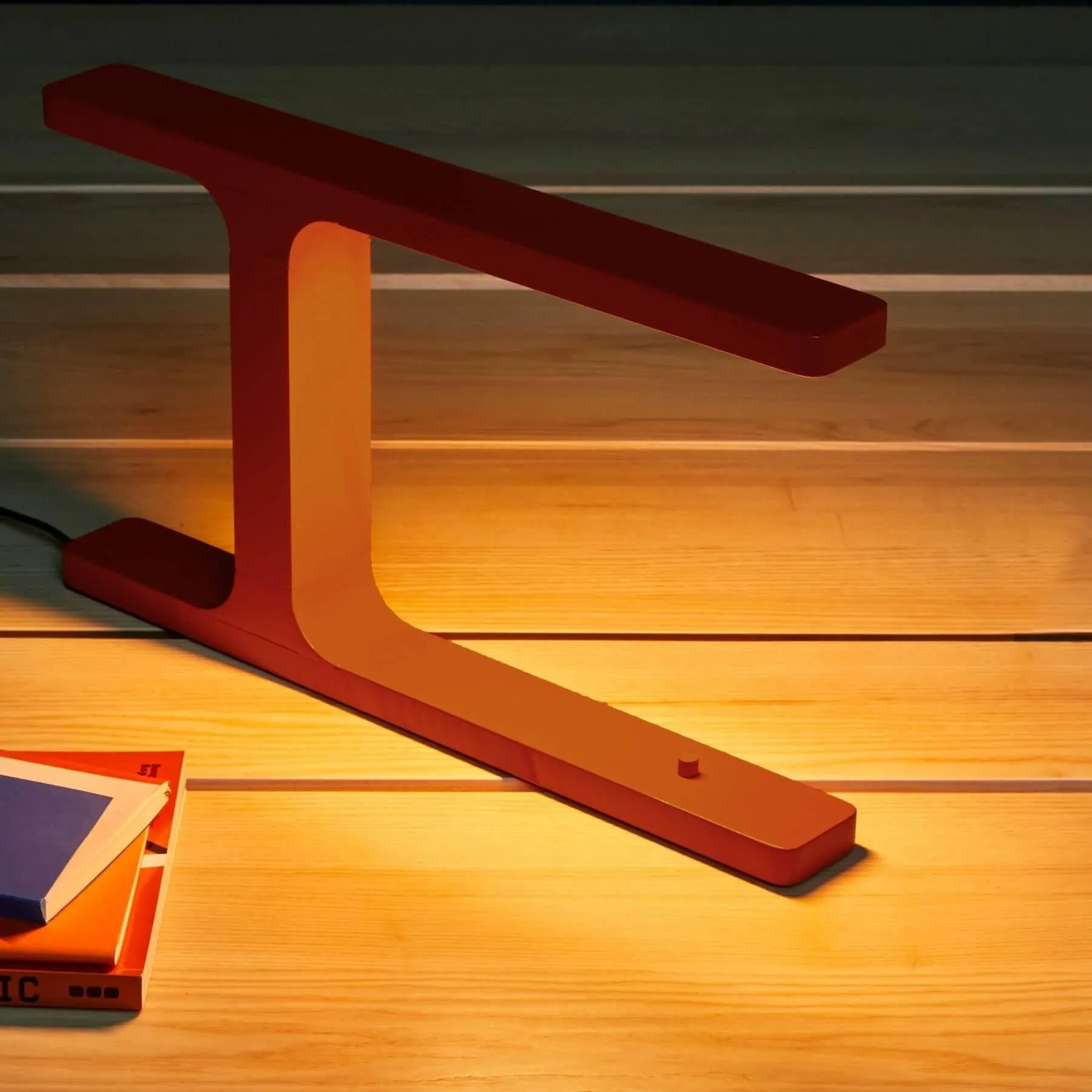 Adjustable Task Light with 3-Phase Switch - Orange