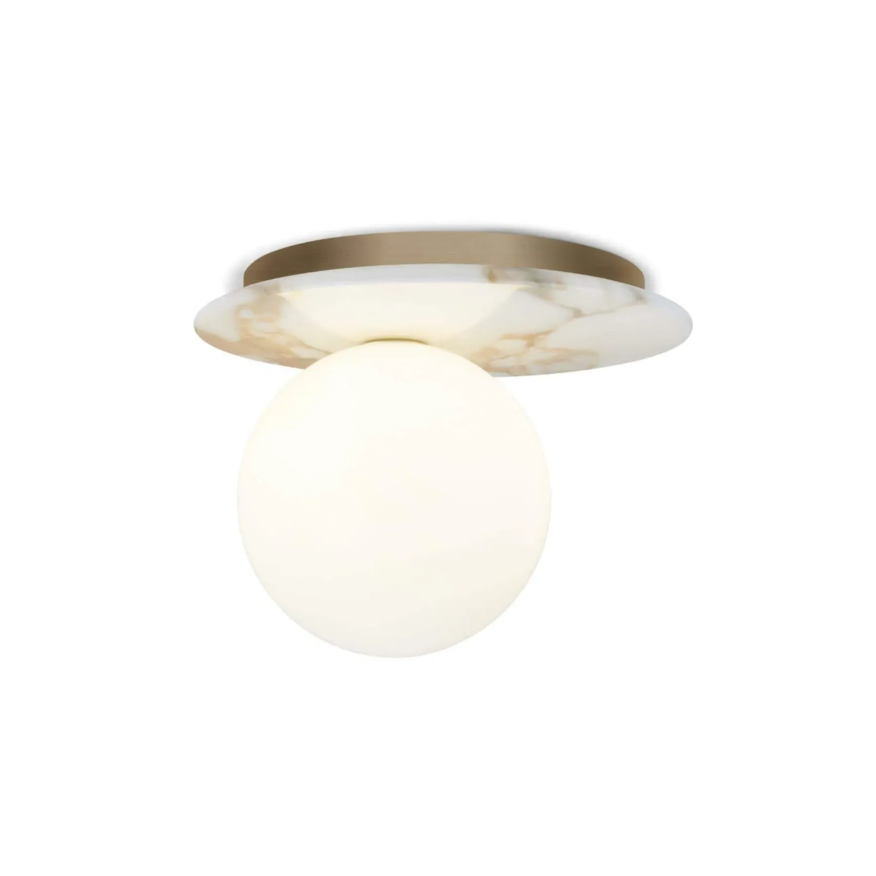 Ceiling Light with Marble Base - Green, Marble