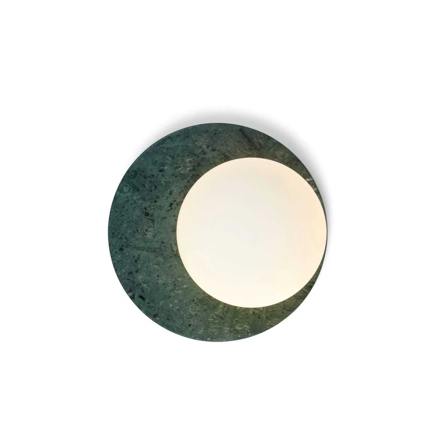 Ceiling Light with Marble Base - Green, Marble