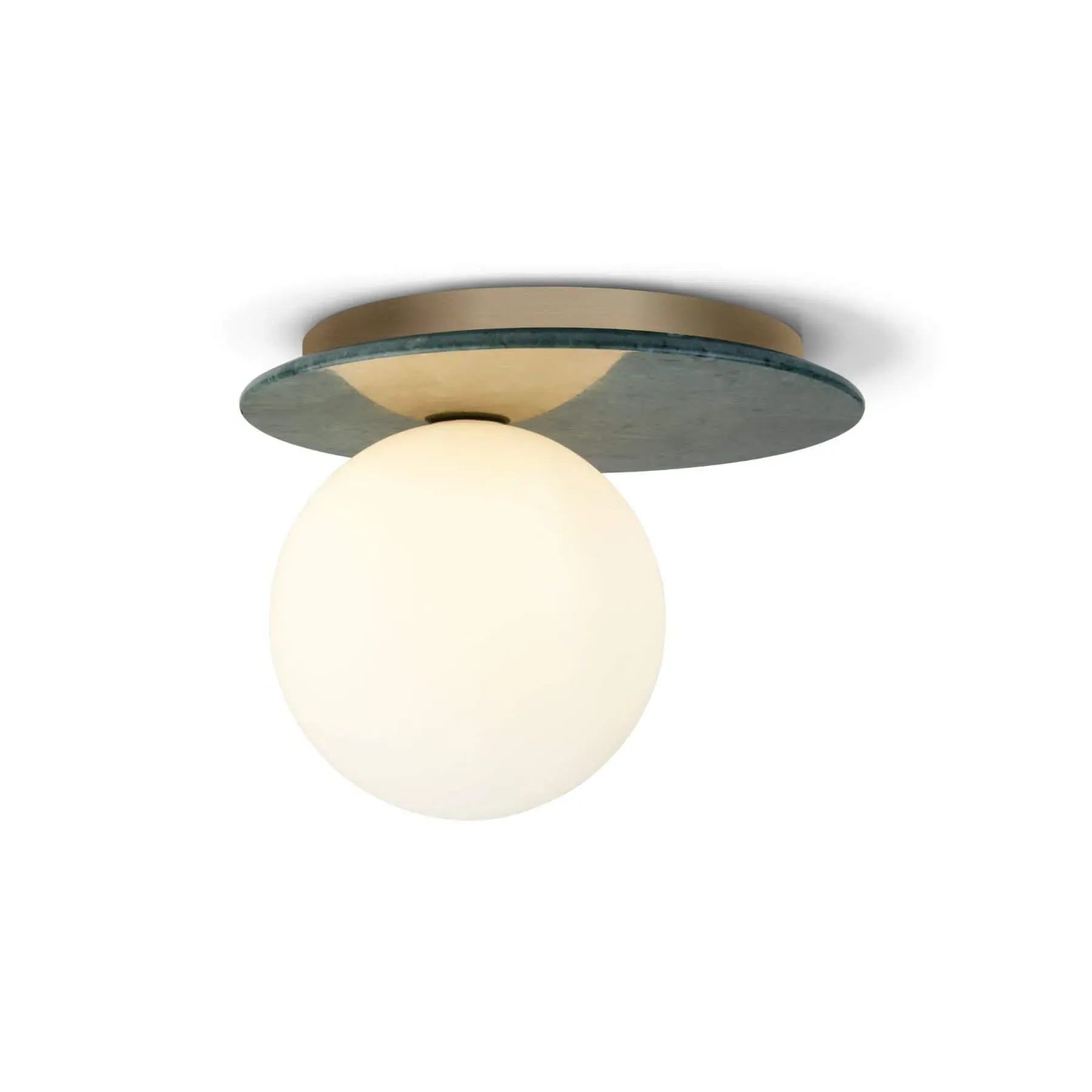 Ceiling Light with Marble Base - Green, Marble