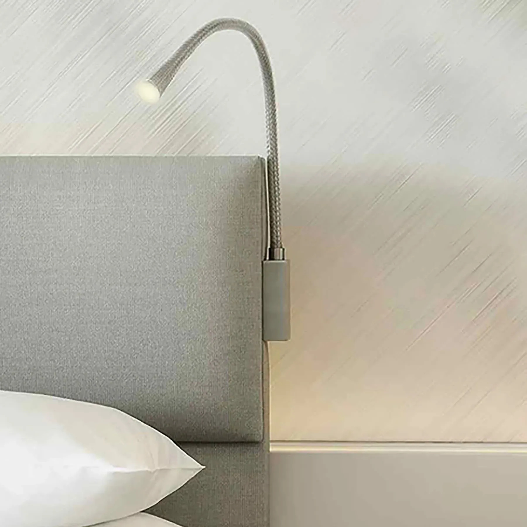 Flexible Wall Light with Switch - Black, Leather