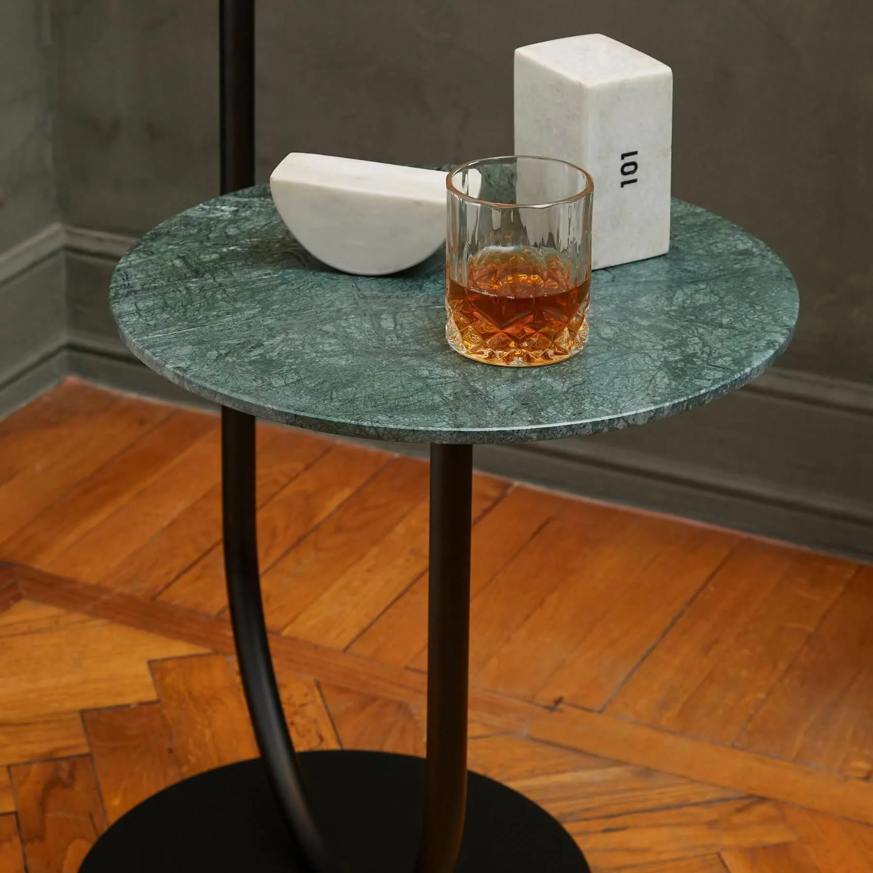 Floor Lamp with Table - Antigua, Marble