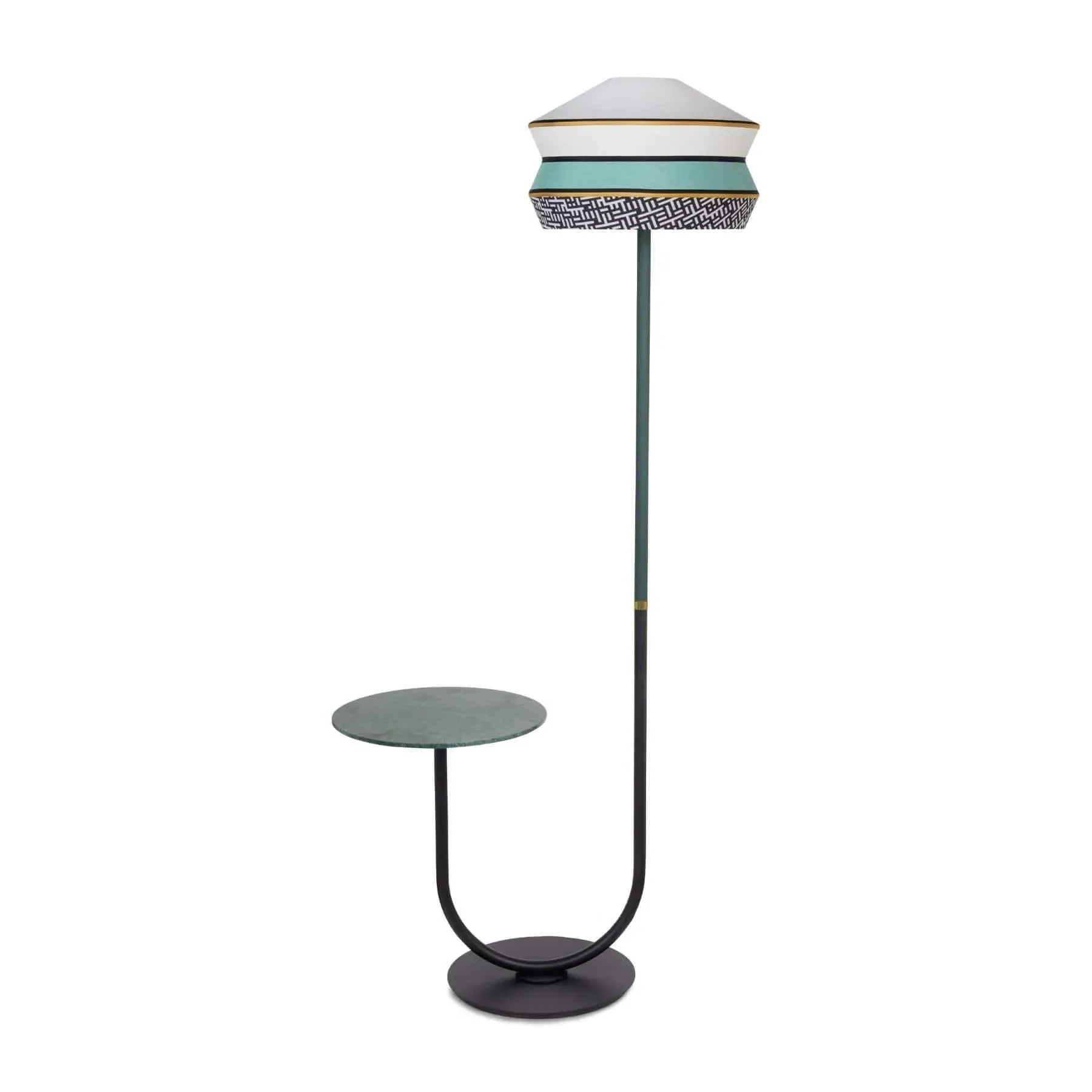 Floor Lamp with Table - Antigua, Marble