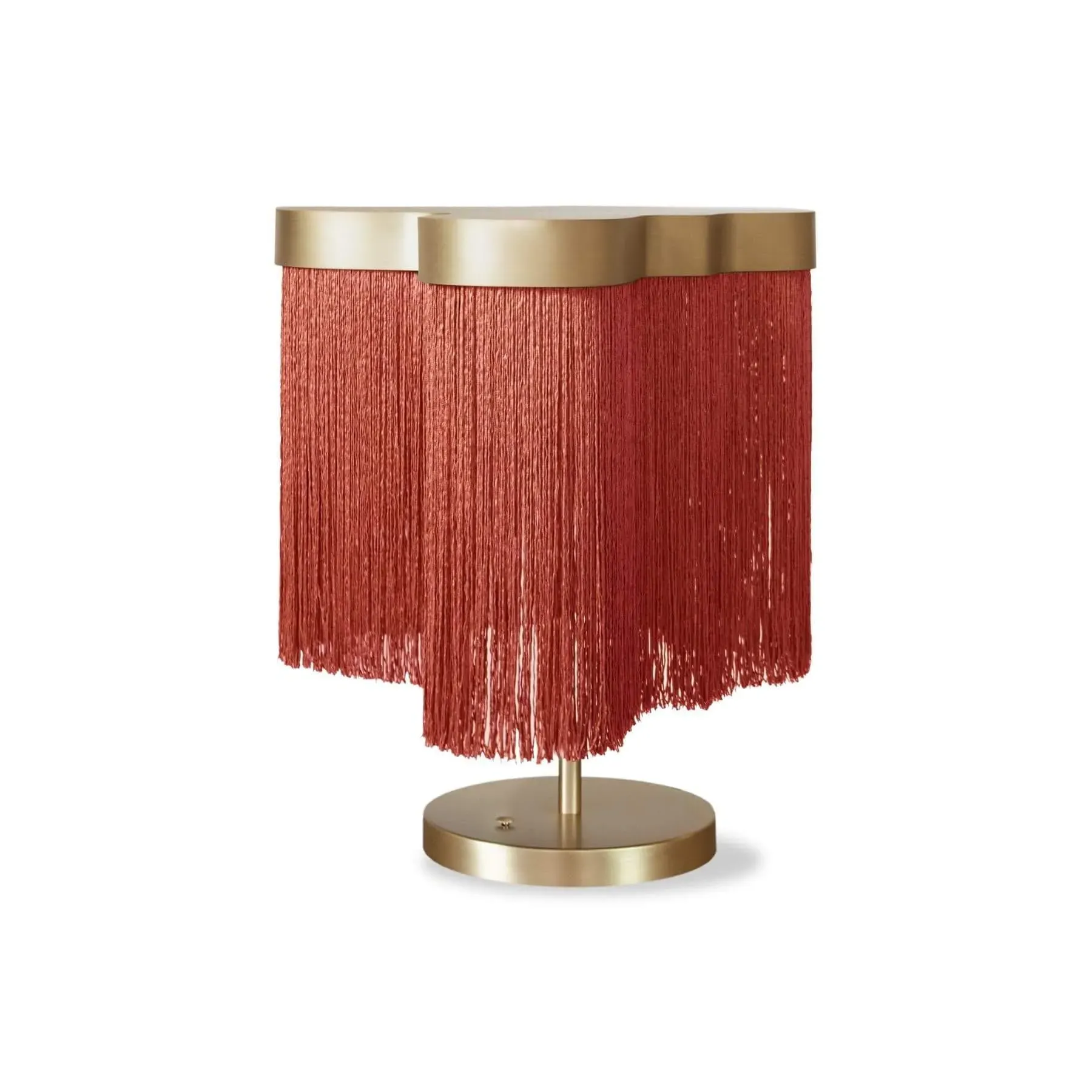 Fringed Table Lamp with Dimmer - Aragosta, Brass image