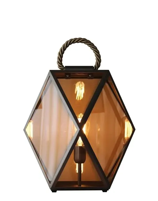 Large Floor Lamp - Bronze, Silk