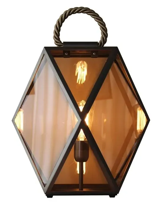Large Floor Lamp - Bronze, Silk