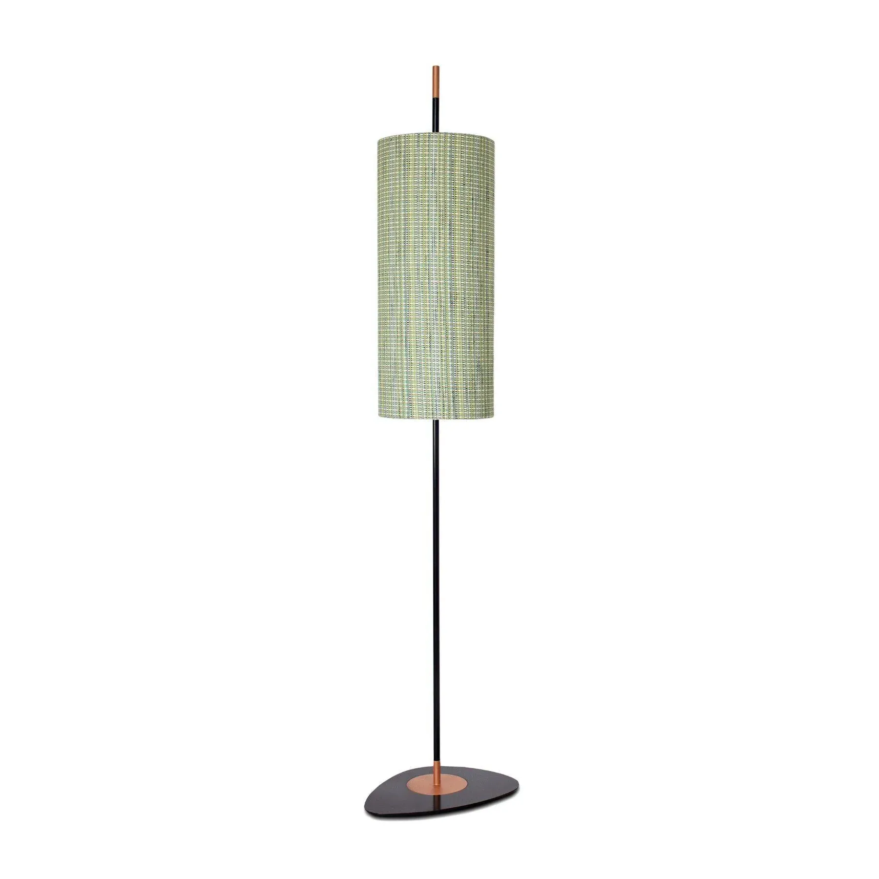 Large Outdoor Floor Lamp - Black, Fabric Shade