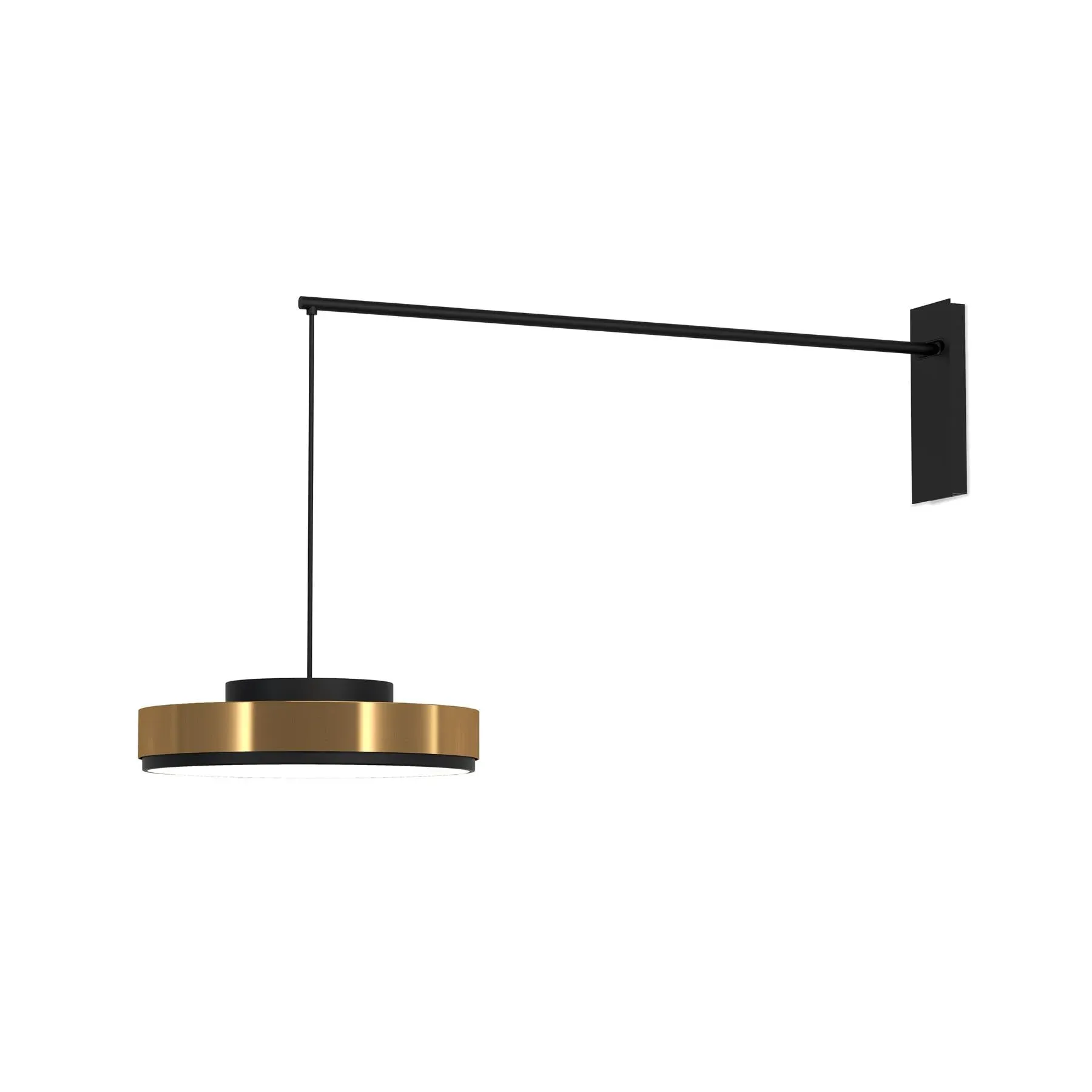 Large Wall Light with Rotating Arm - Black, Metal