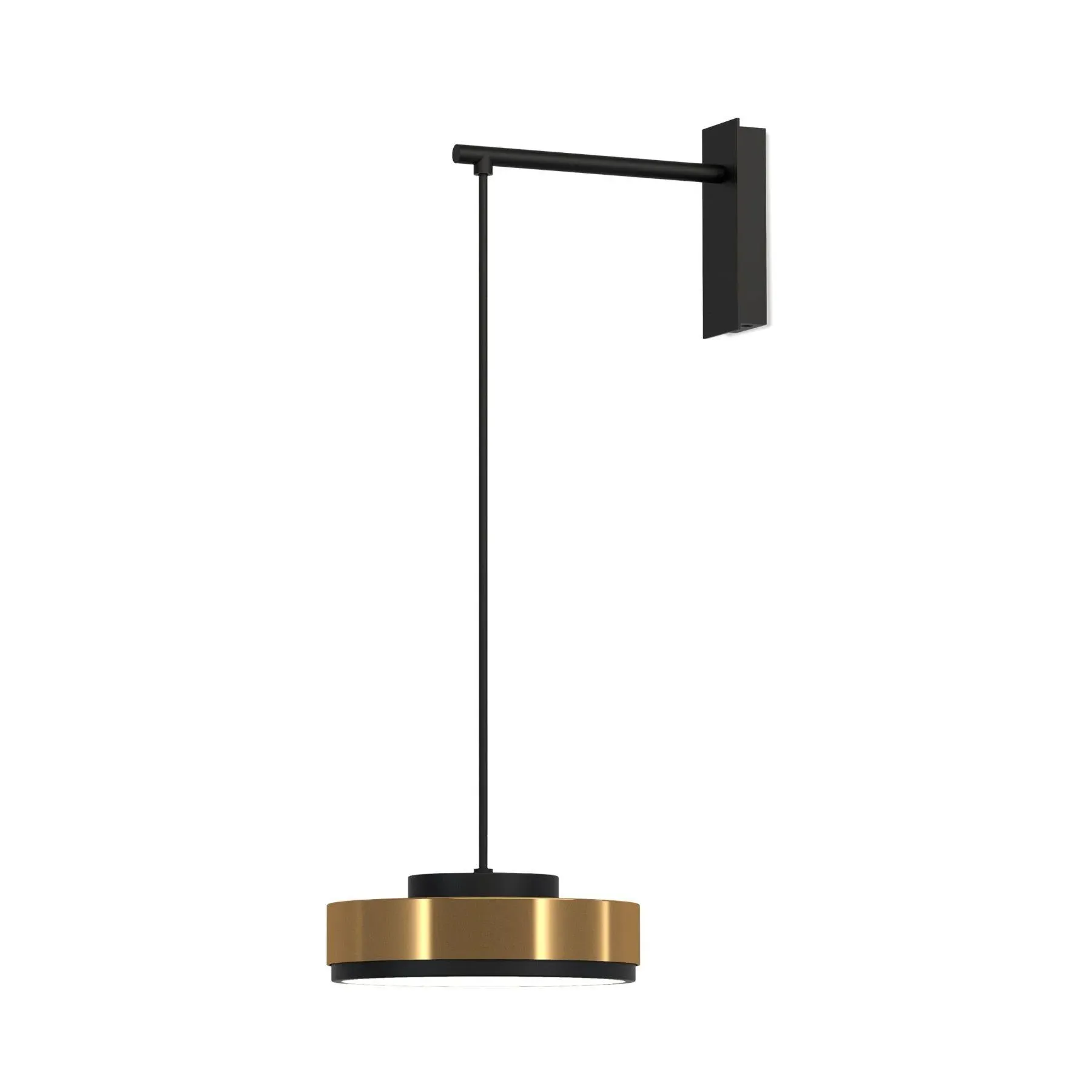 Large Wall Light with Rotating Arm - White, Metal