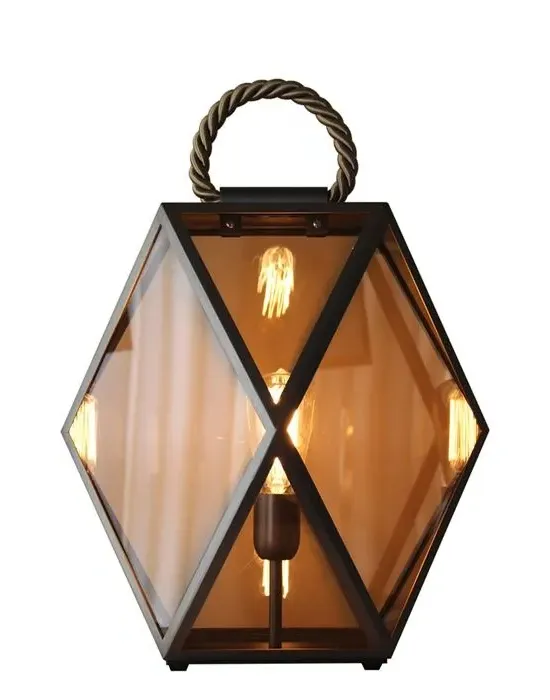 Medium Floor Lamp - Bronze, Silk