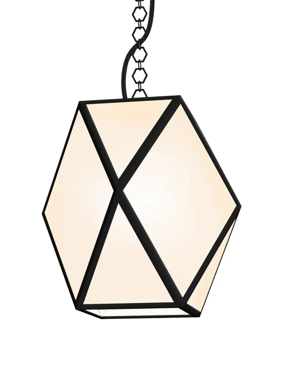 Medium Outdoor Pendant Light - Black