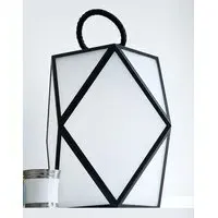 Muse Large Portable Outdoor Lantern - Matt Black